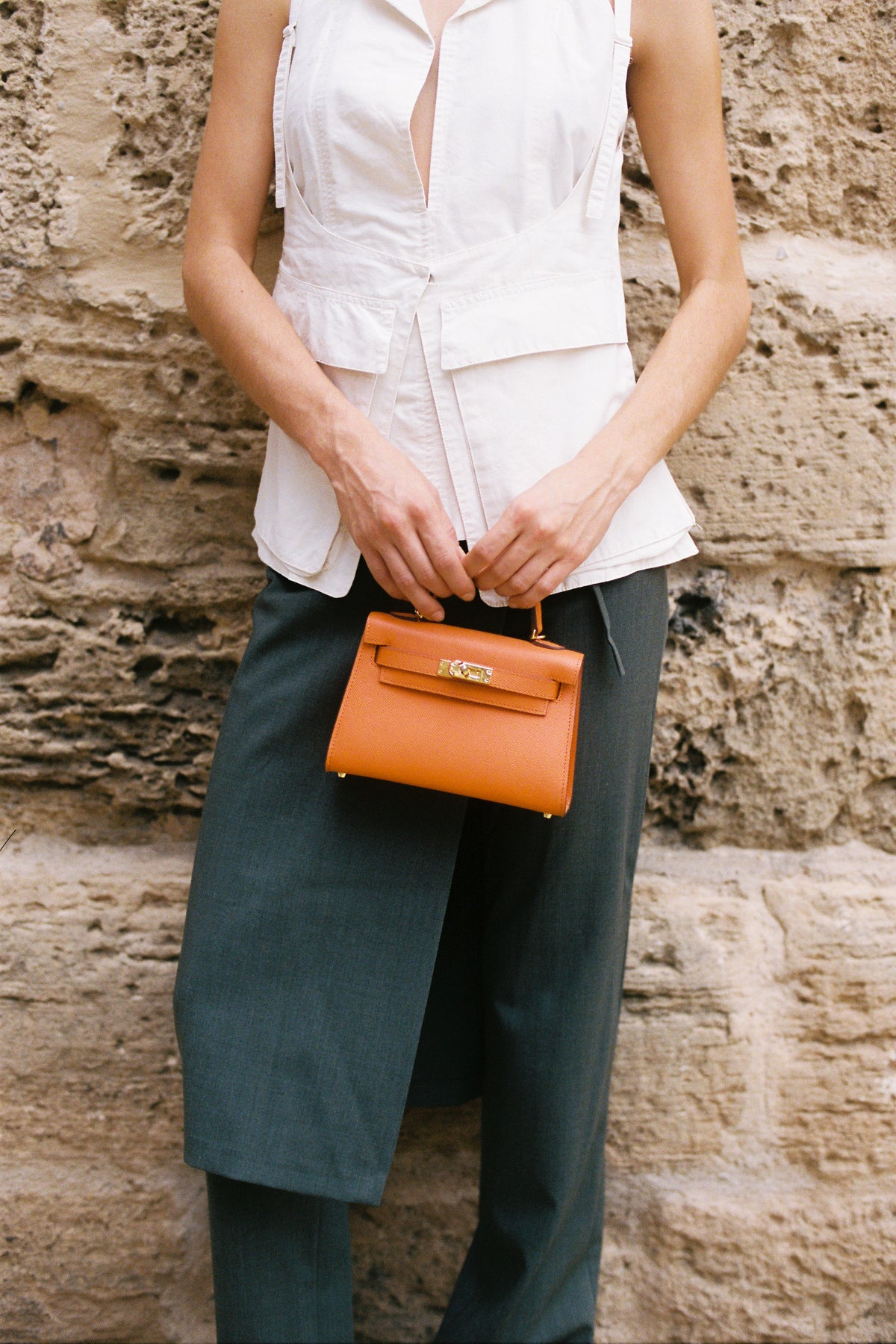 Jacquemus sculptural halter top with minimalist design and open neckline