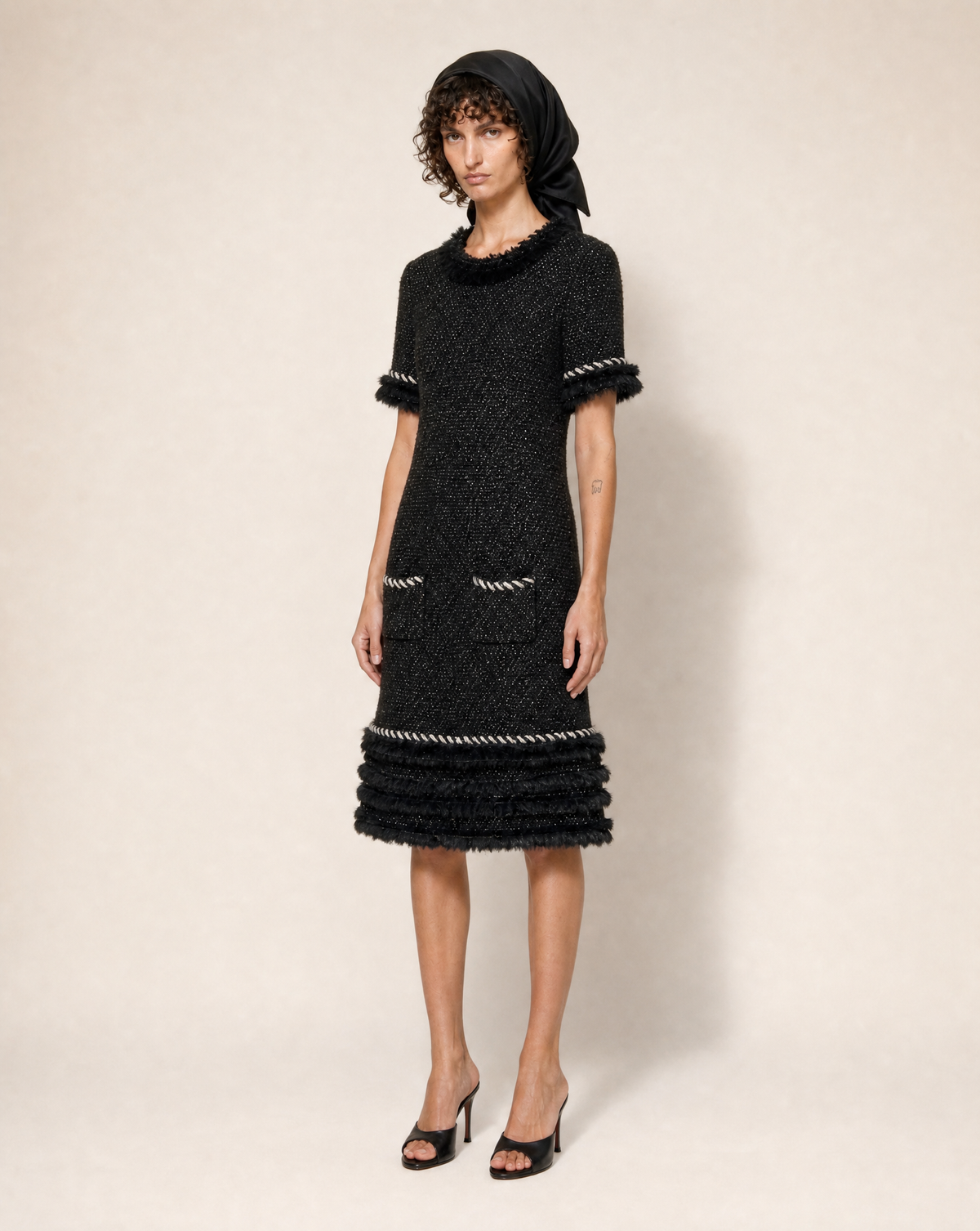 ARCHIVAL Karl Lagerfeld Era Chanel Cashmere Melange Dress, available at Mezzanotte Madrid vintage