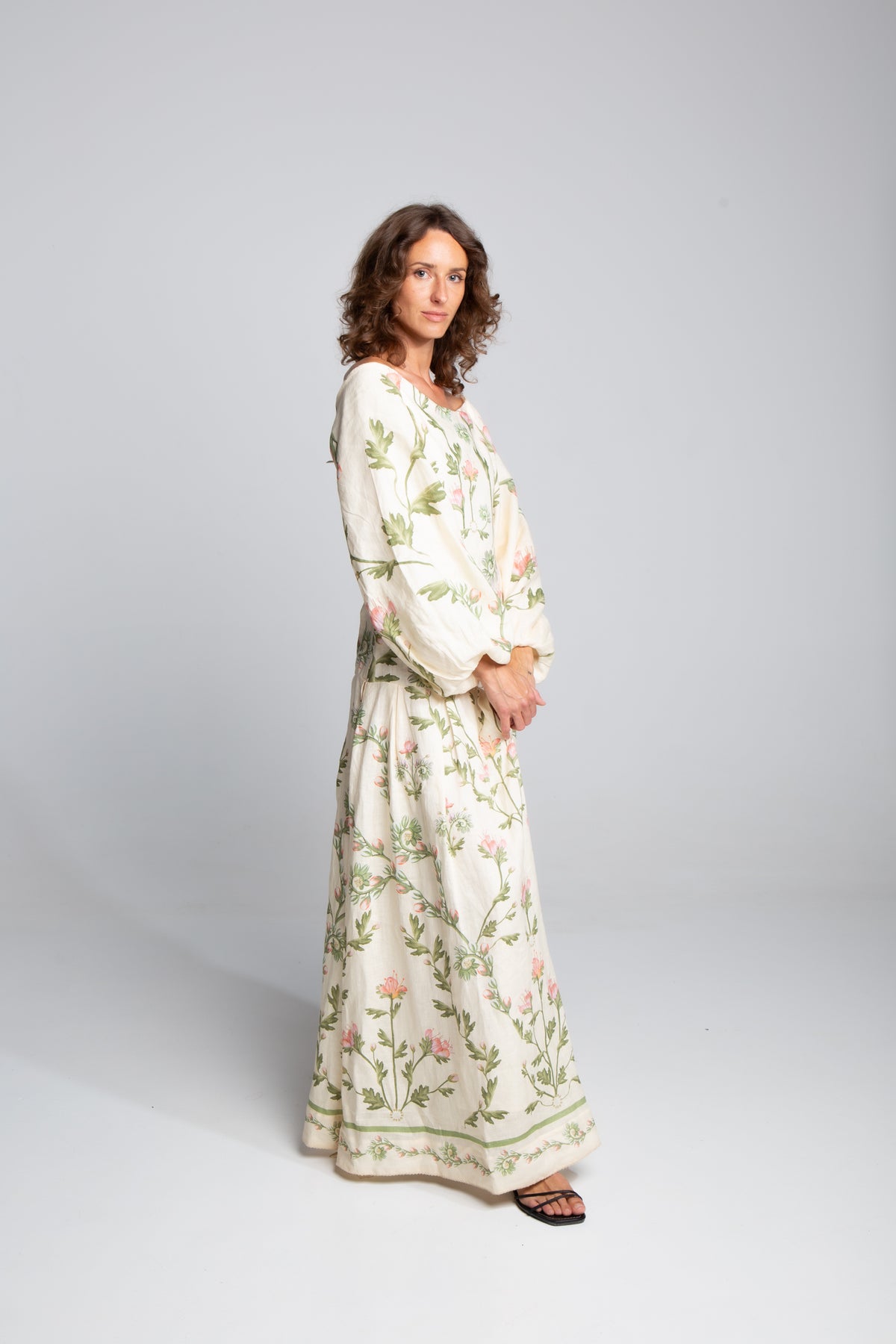Archival Luxury silk nightwear set for women Mezzanotte