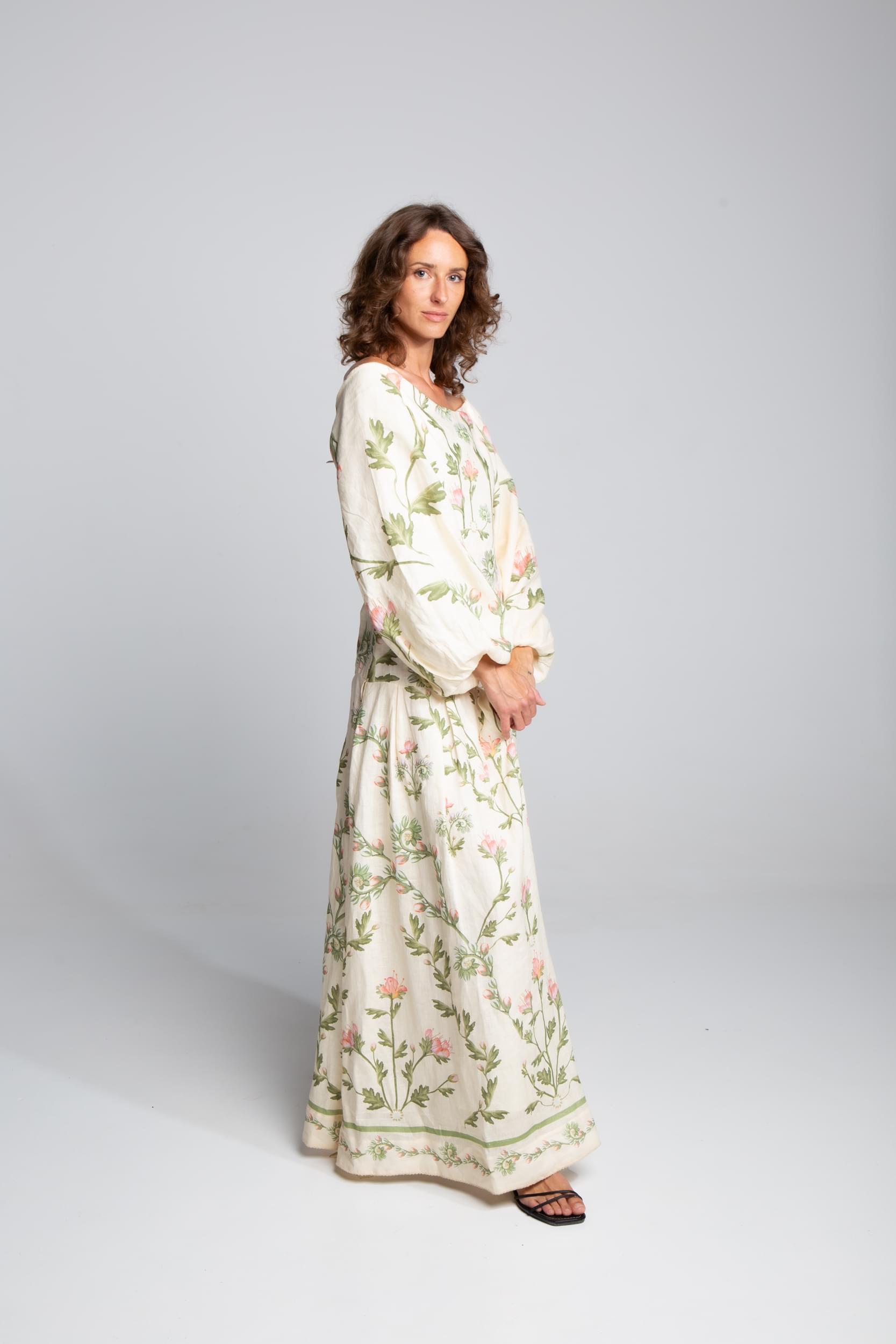 Archival Luxury silk nightwear set for women Mezzanotte