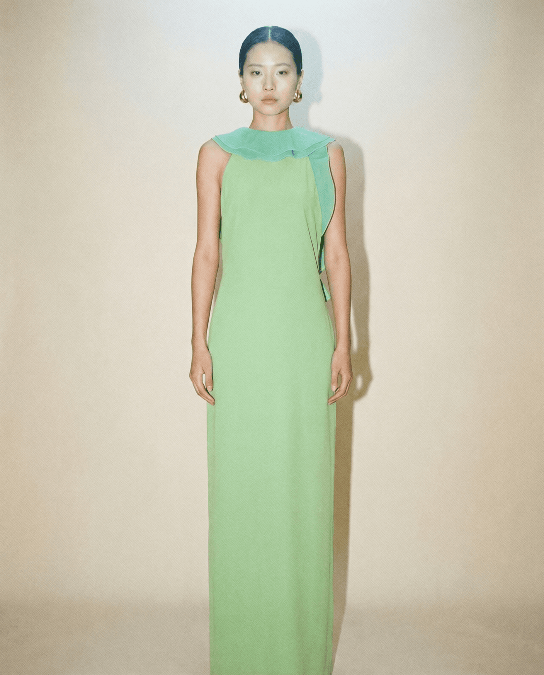 Archival SS 2013 Runway Silk Gown by Frida Giannini – Apple Green