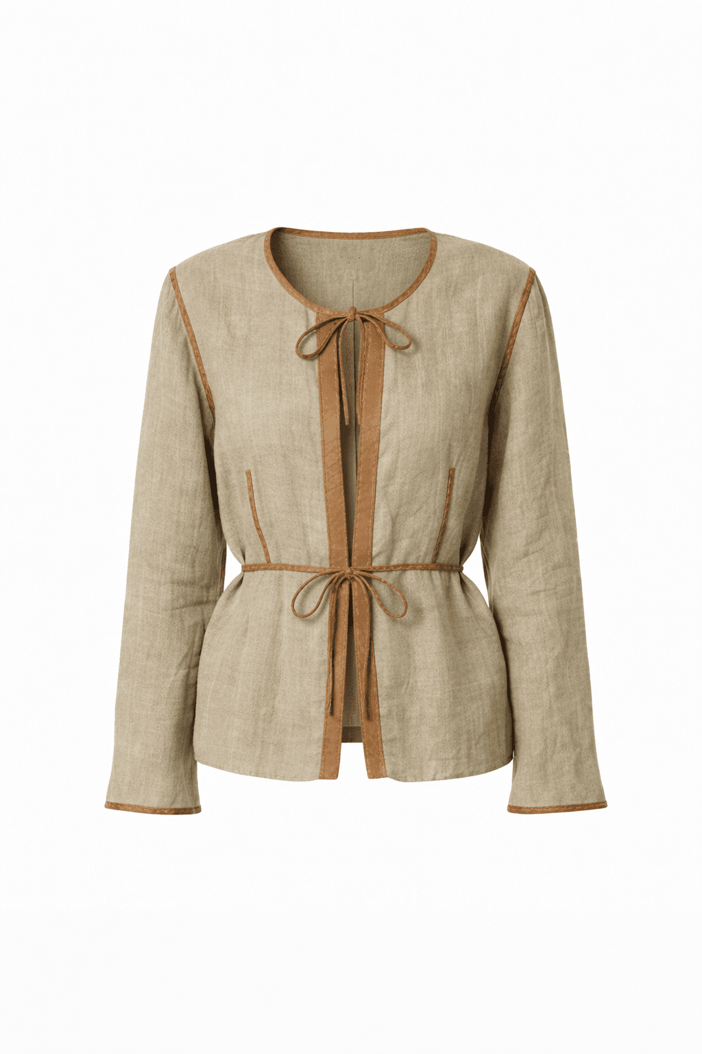 Fendi ombre linen jacket with front tie closures and fitted silhouette | lightweight summer designer piece Madrid
