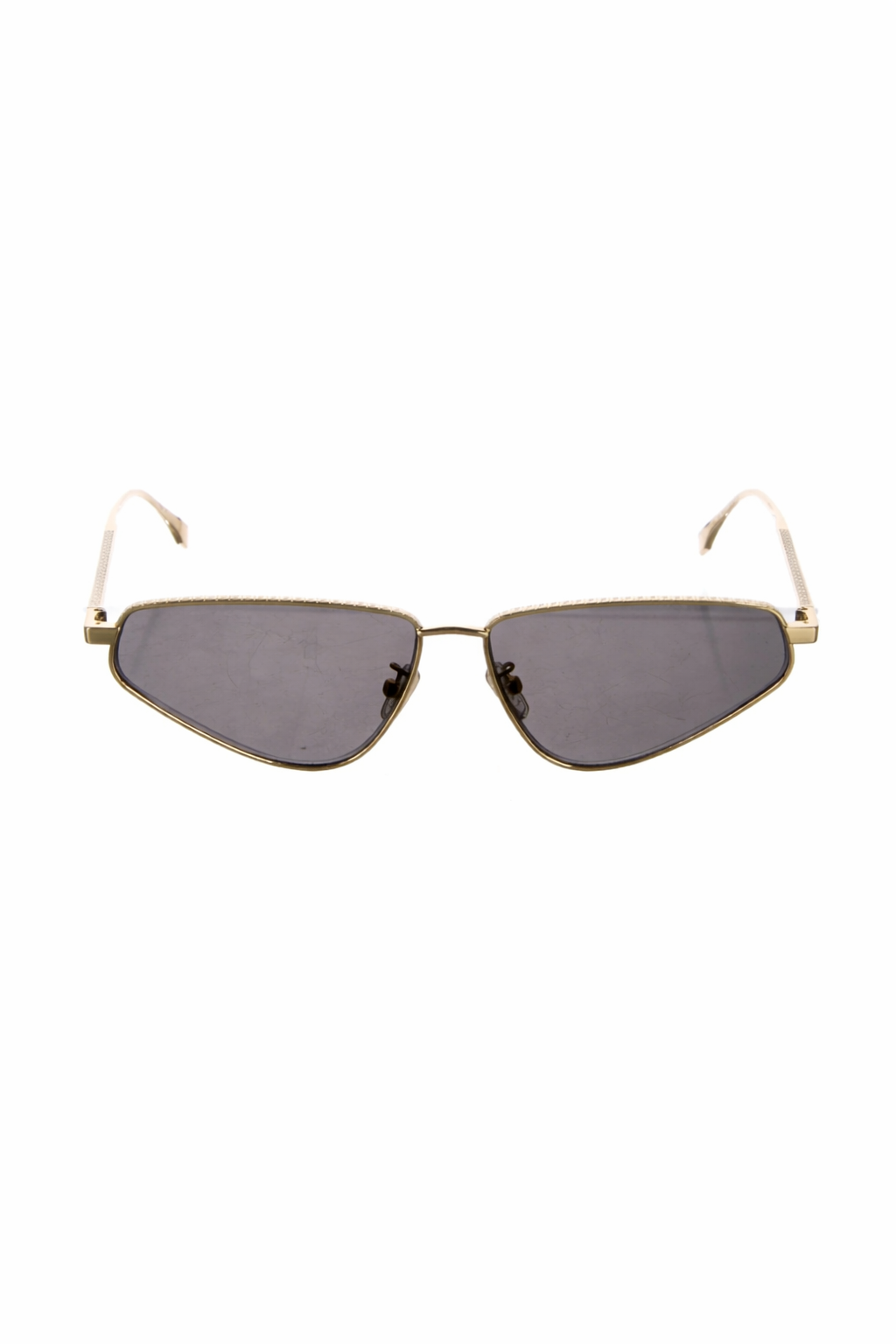 Fendi early 2000s aviator sunglasses with FF logo detailing and gold metal frame | archival luxury eyewear
