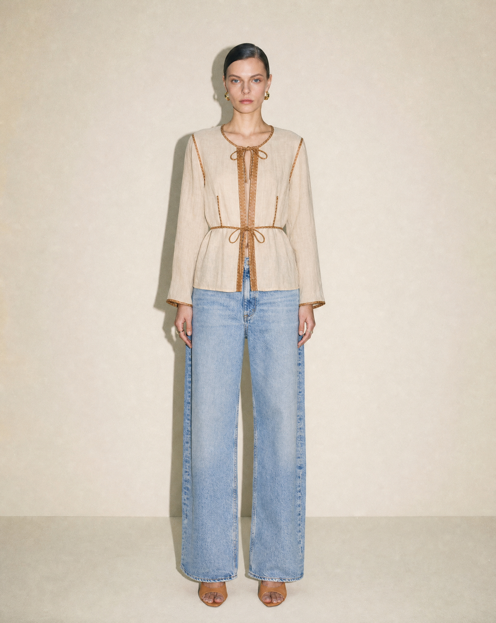SS 1999 Ombré Linen Tie Jacket – Karl Lagerfeld Era