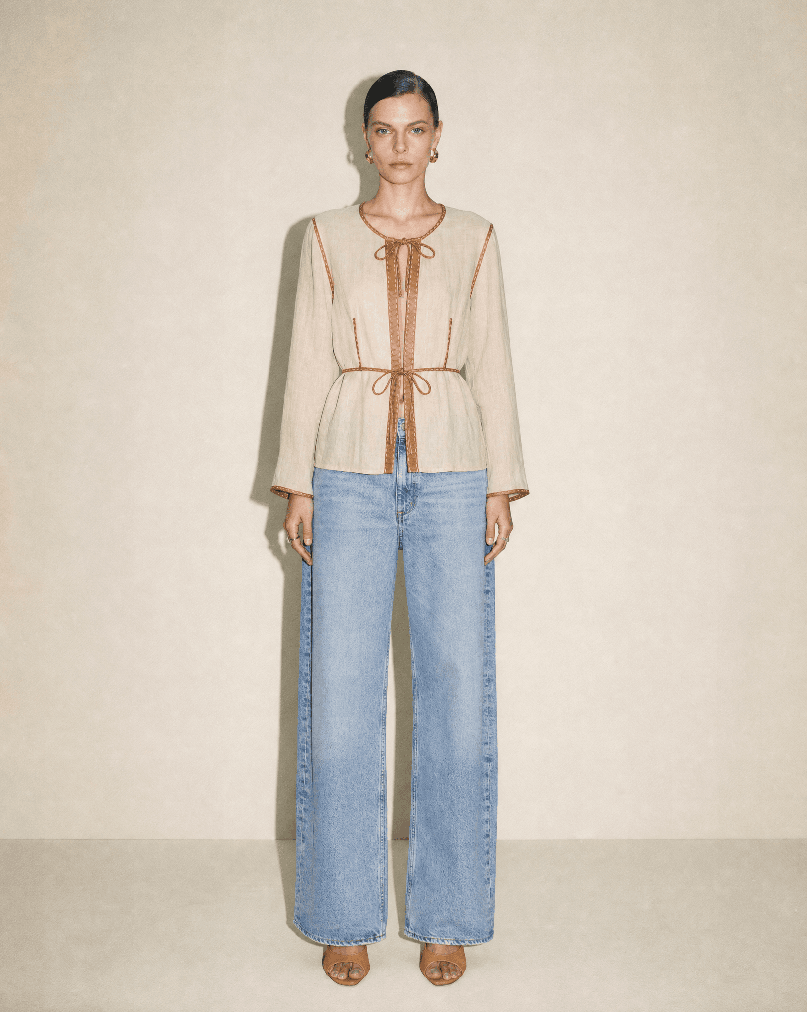 SS 1999 Ombré Linen Tie Jacket – Karl Lagerfeld Era