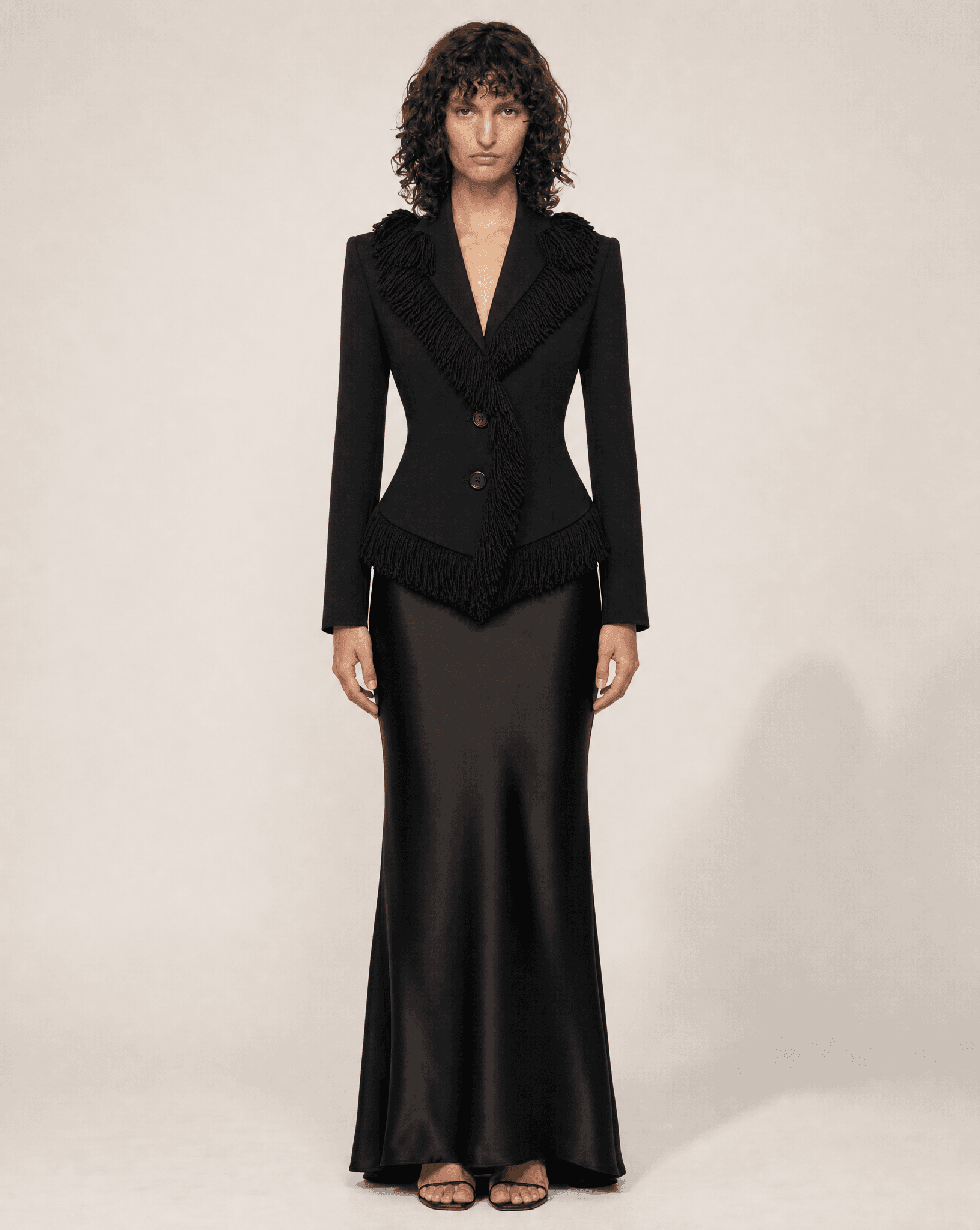 Rare Moschino Late 1990s/Early 2000s Fringe Trim Tailored Blazer – Rossella Jardini Era