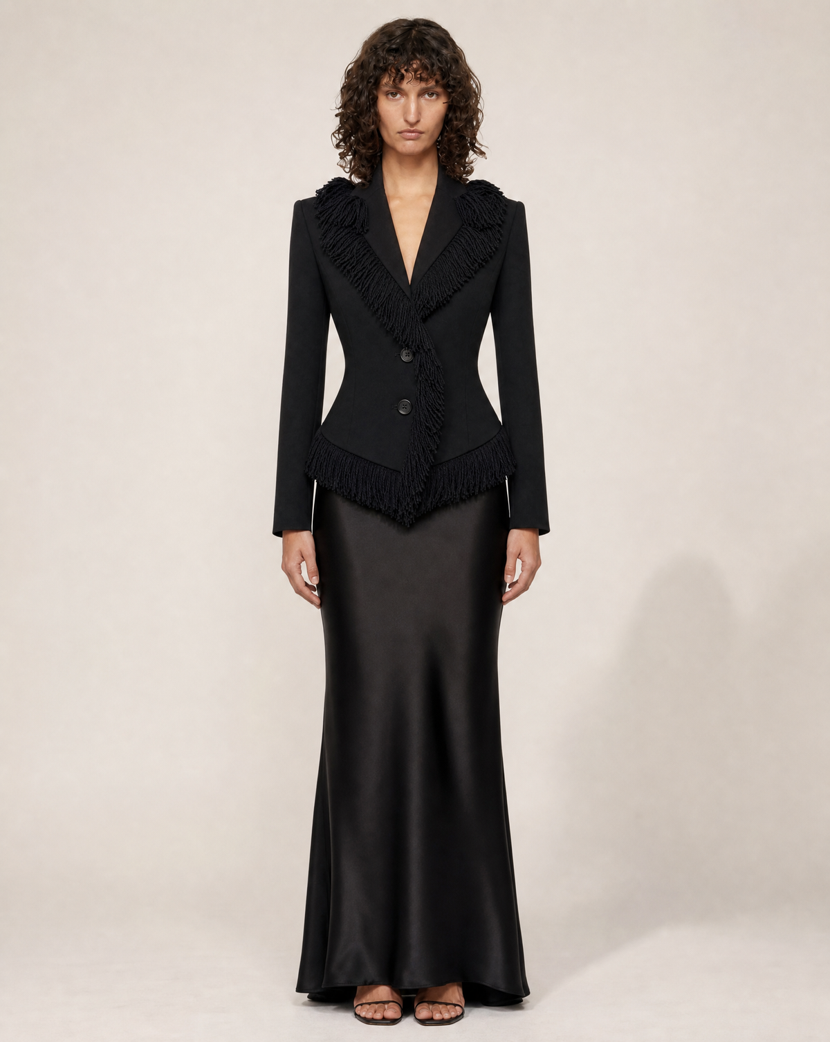 Rare Moschino Late 1990s/Early 2000s Fringe Trim Tailored Blazer – Rossella Jardini Era
