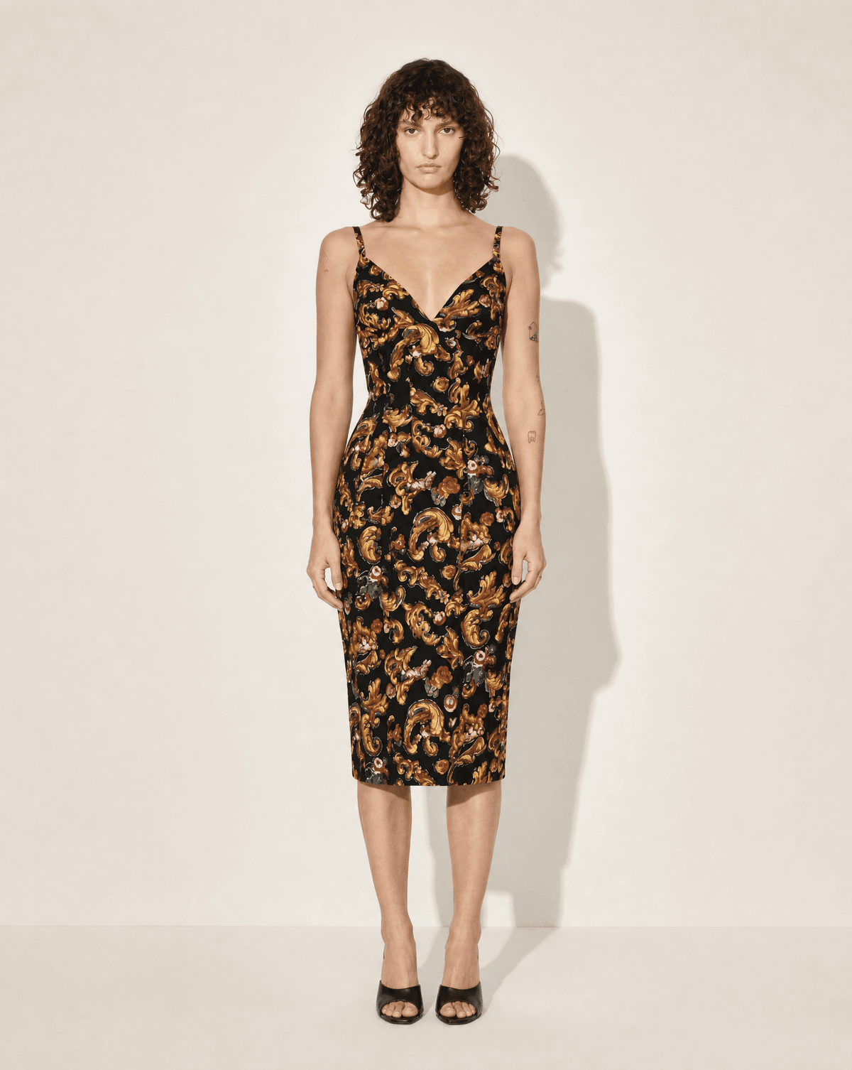 Archival Baroque Paisley Sheath Dress, 1990s | Mezzanotte