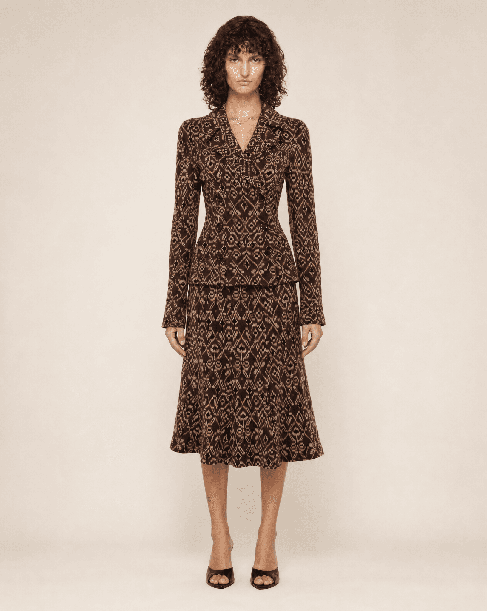 1999 Geometric Knit Two-Piece Set – Diane von Furstenberg Era