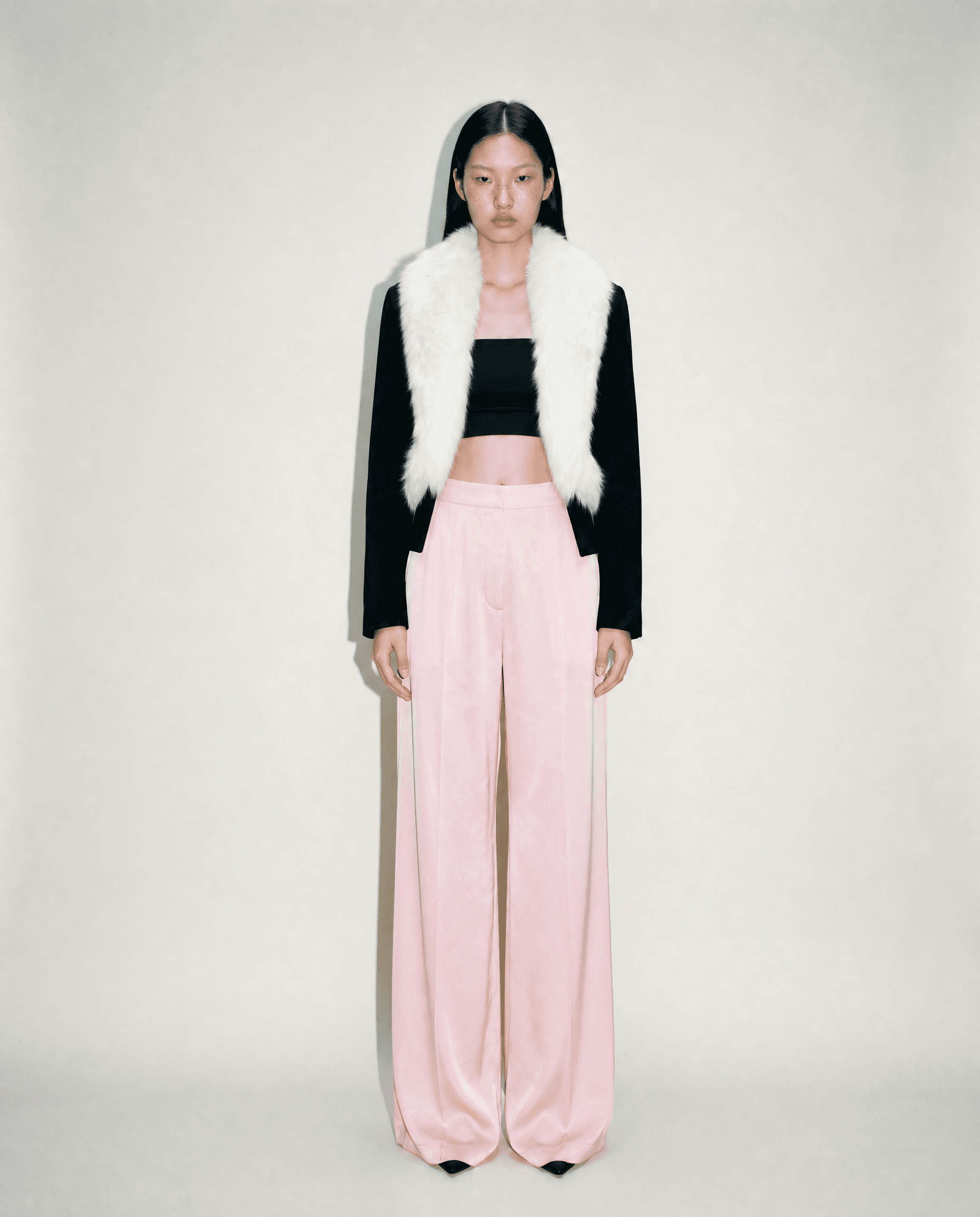 Loris Azzaro Fox Fur Cropped Evening Jacket, 1990s