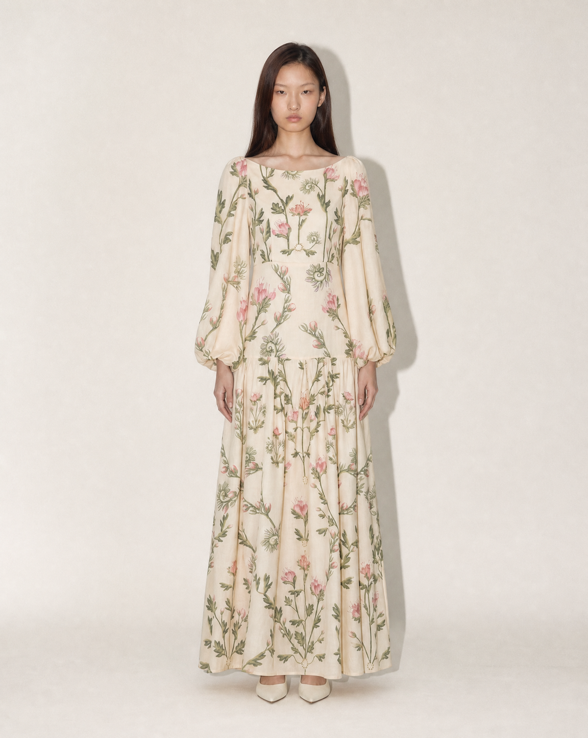 Agua by Agua Bendita Floral Linen Midi Dress | Designer Resort Dress.