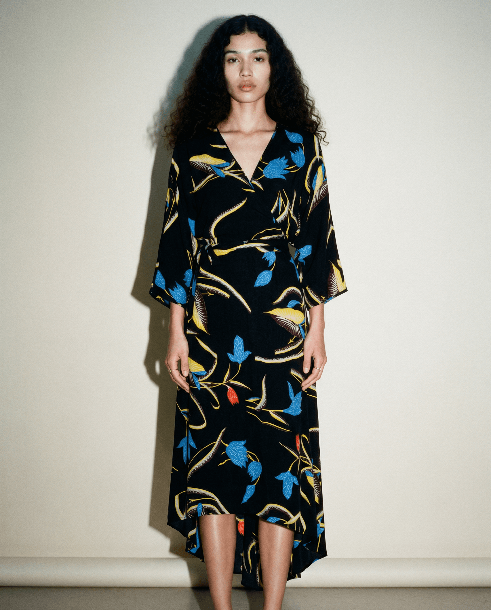 Diane von Furstenberg Eloise silk dress with floral print Mezzanotte Madrid