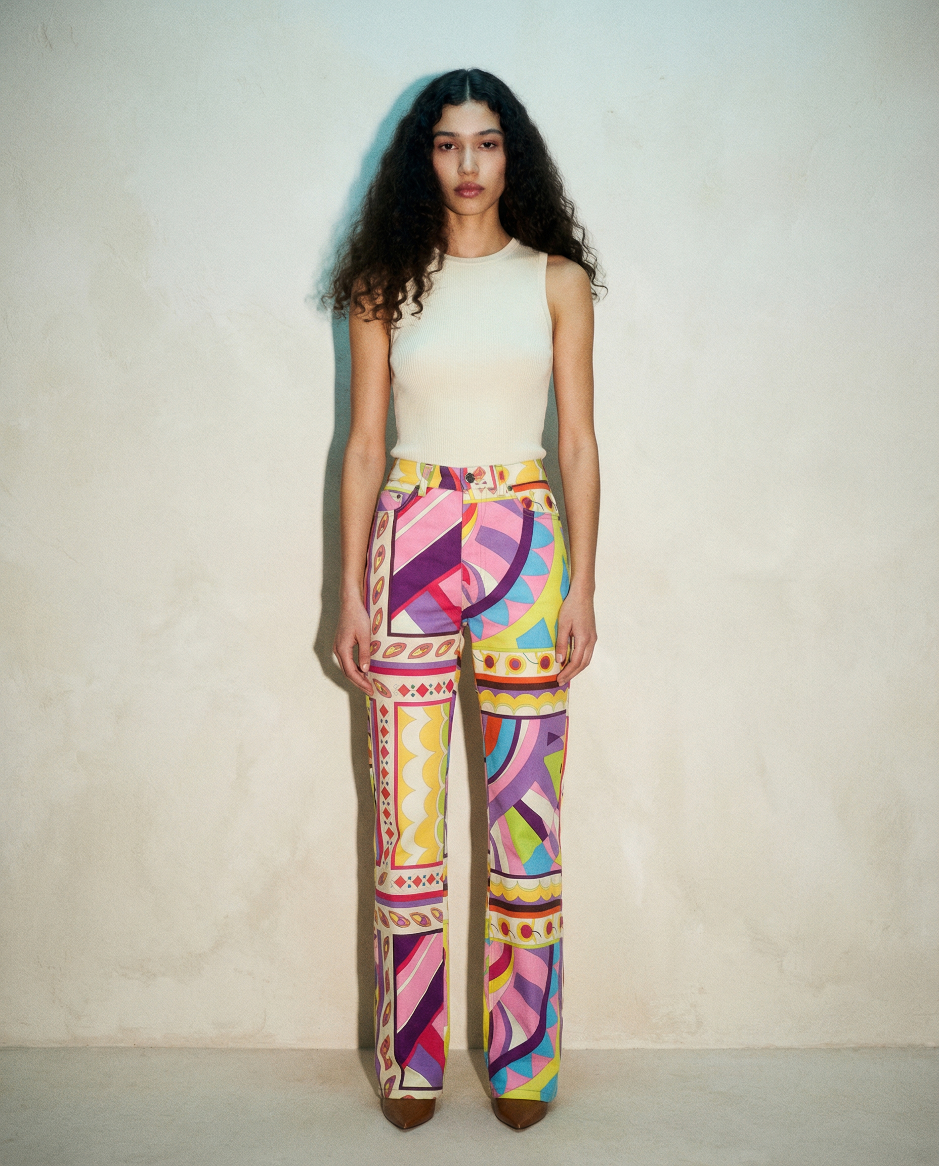Pants Straight-Leg Multicolor Baroque Print by Dolce & Gabbana
