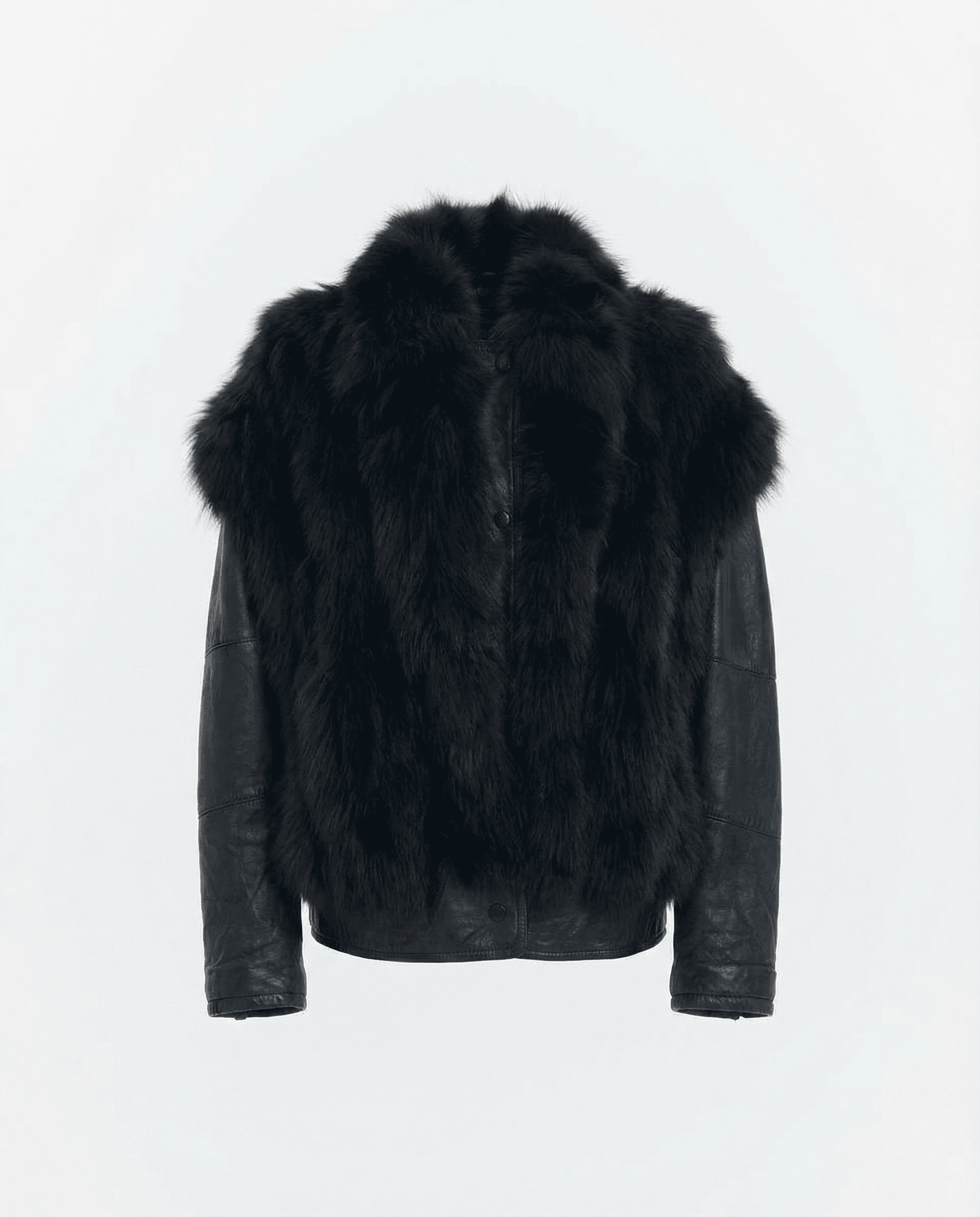Archival 1980s/90s "Vera Pelle" Italian Leather & Fur Jacket.