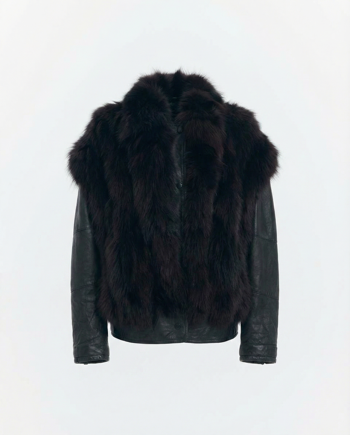 Archival 1980s/90s "Vera Pelle" Italian Leather & Fur Jacket.