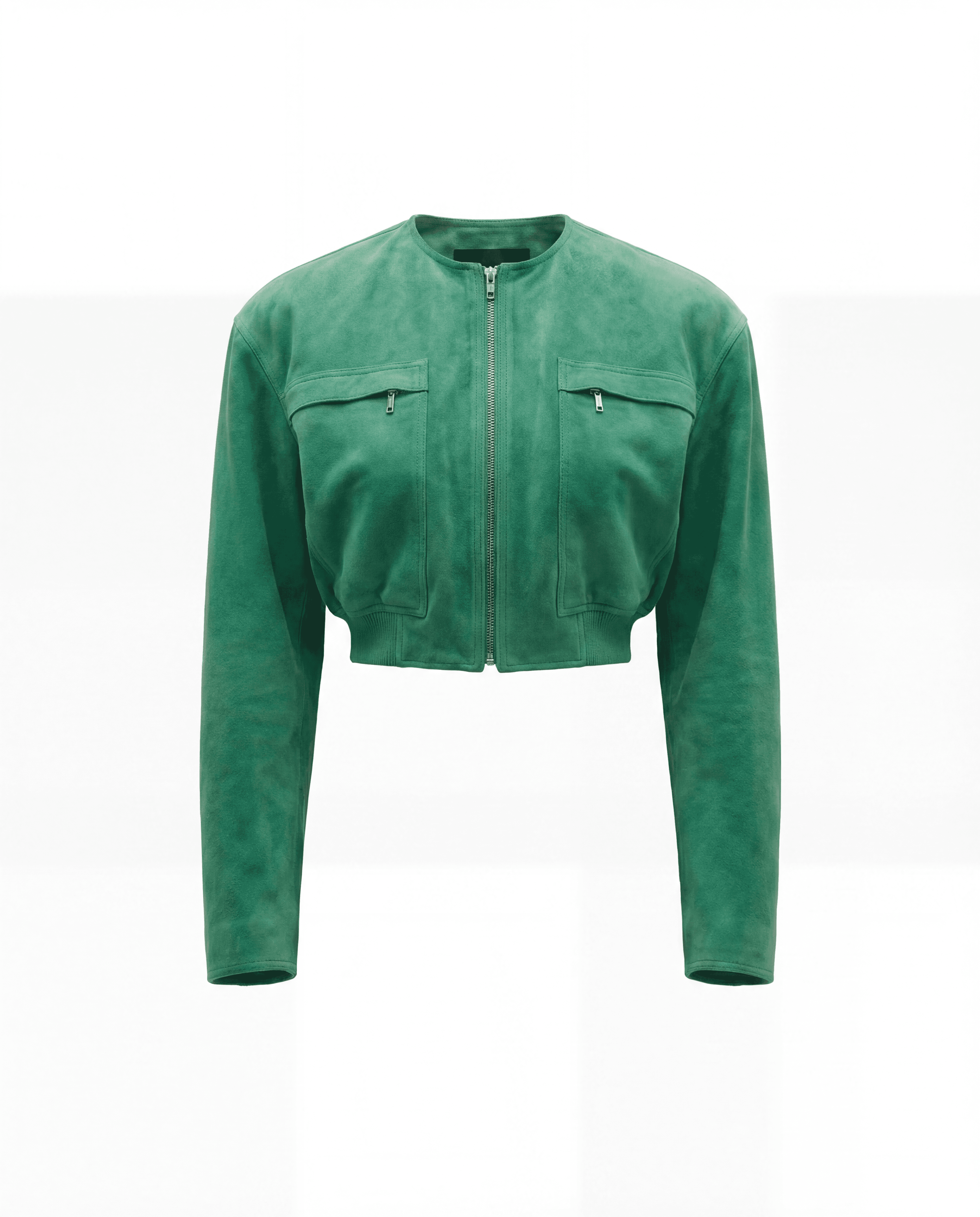 ARCHIVAL 90s Minimalist Suede Cropped Jacket – Gianni Versace.