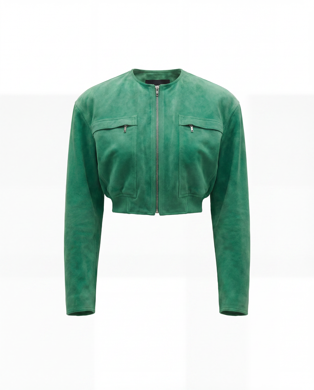 ARCHIVAL 90s Minimalist Suede Cropped Jacket – Gianni Versace.