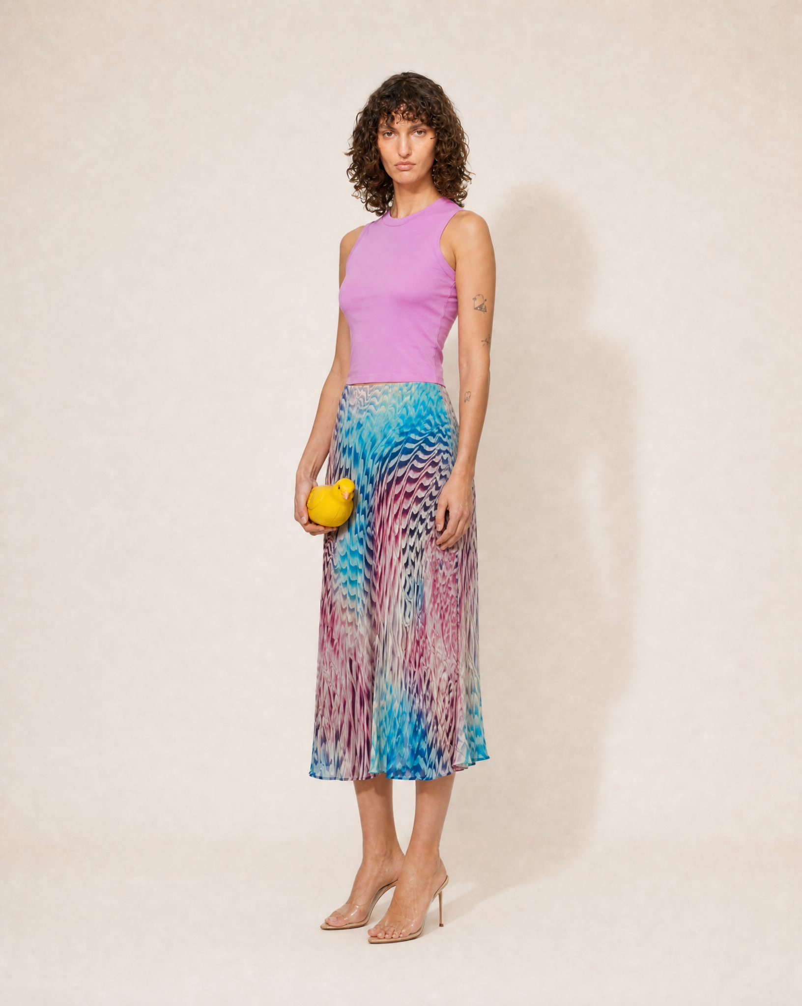 Vestido Midi Corsé Sin Tirantes de Seda - Era Contemporánea