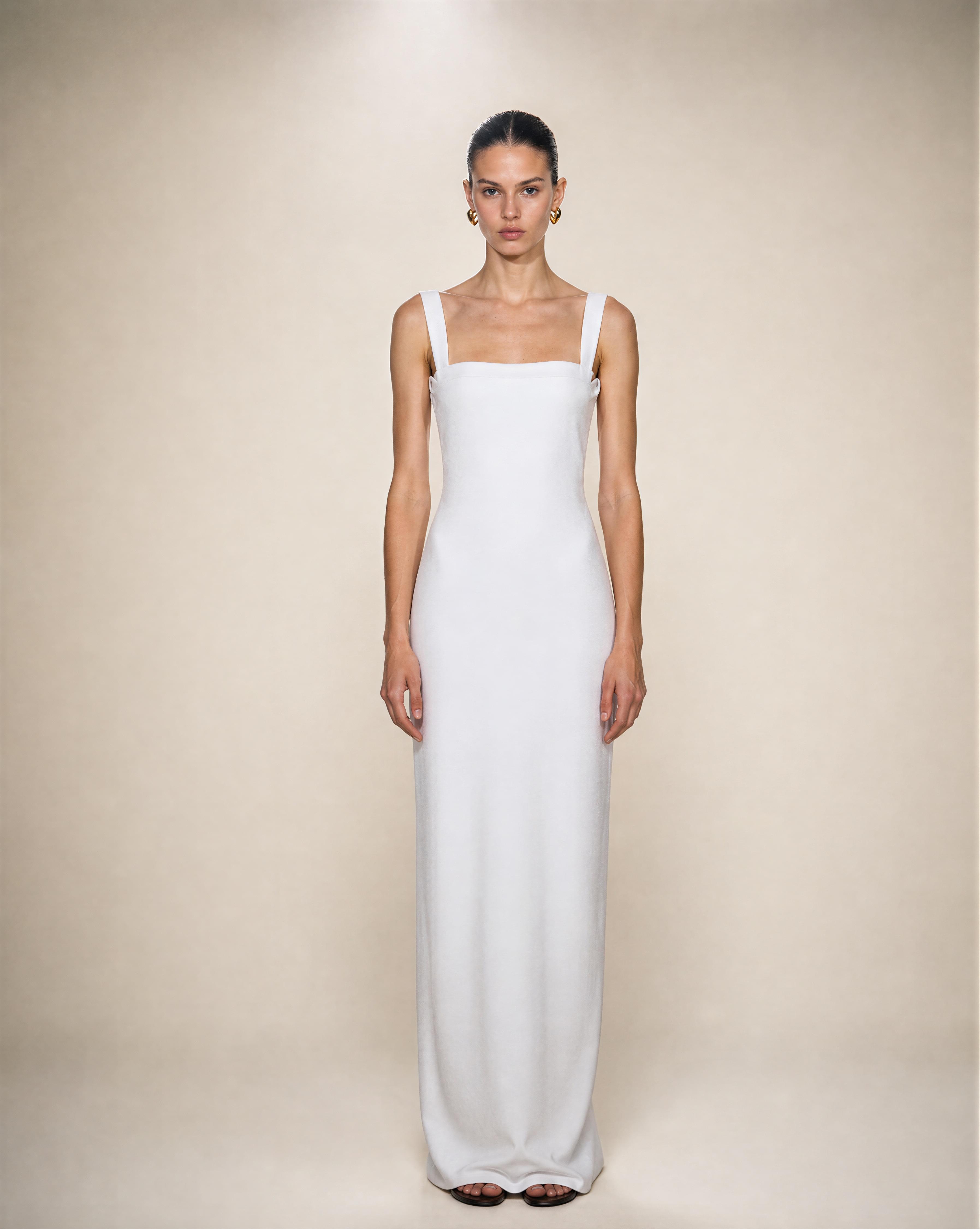 CONTEMPORARY "Joni" Column Maxi Dress.