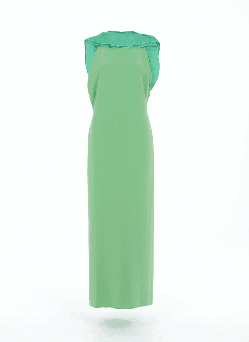 Gucci SS13 silk dress with minimalist cut and dramatic neckline detail