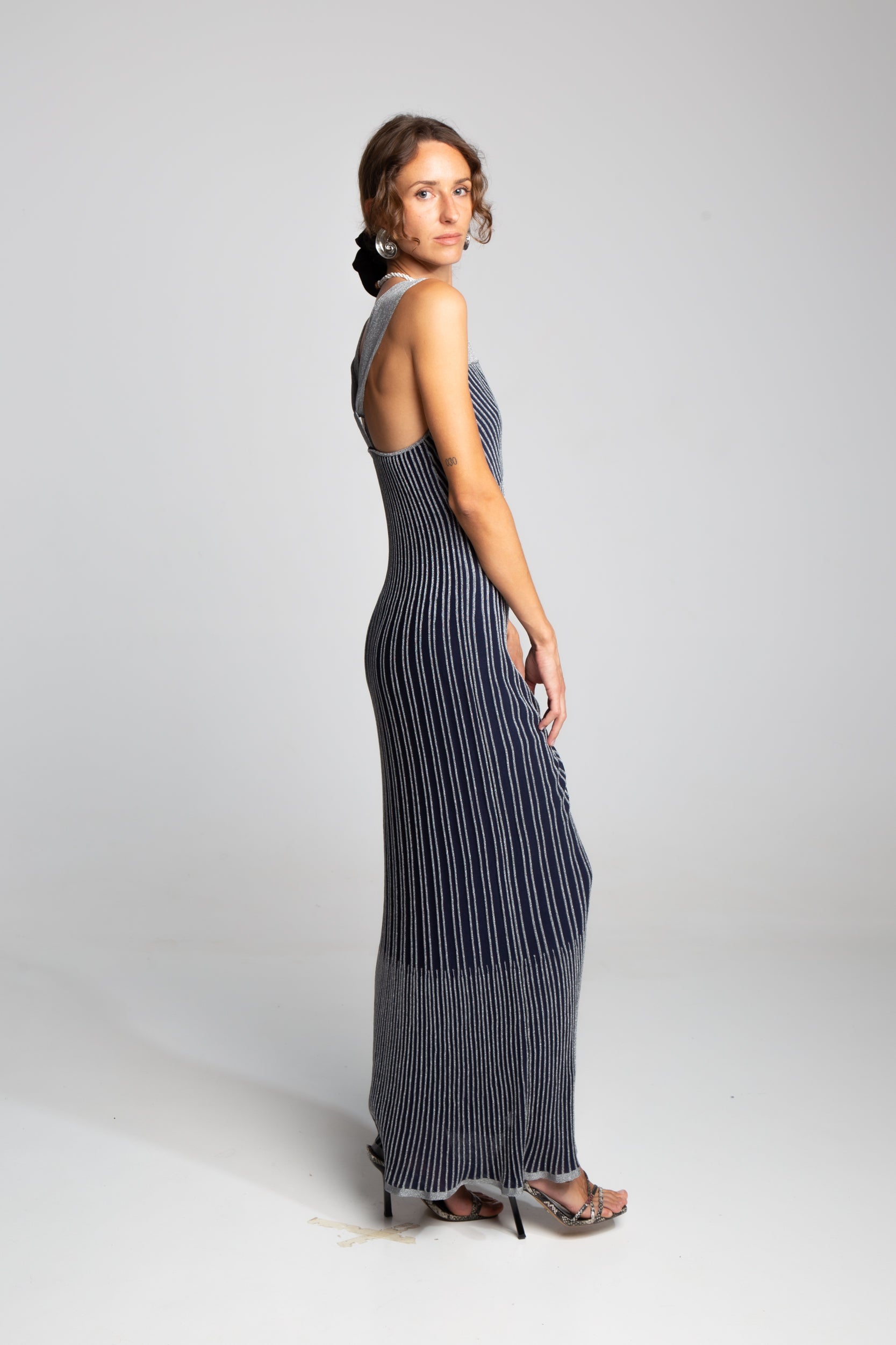 Missoni long dress with ribbed knit and subtle flared hem
