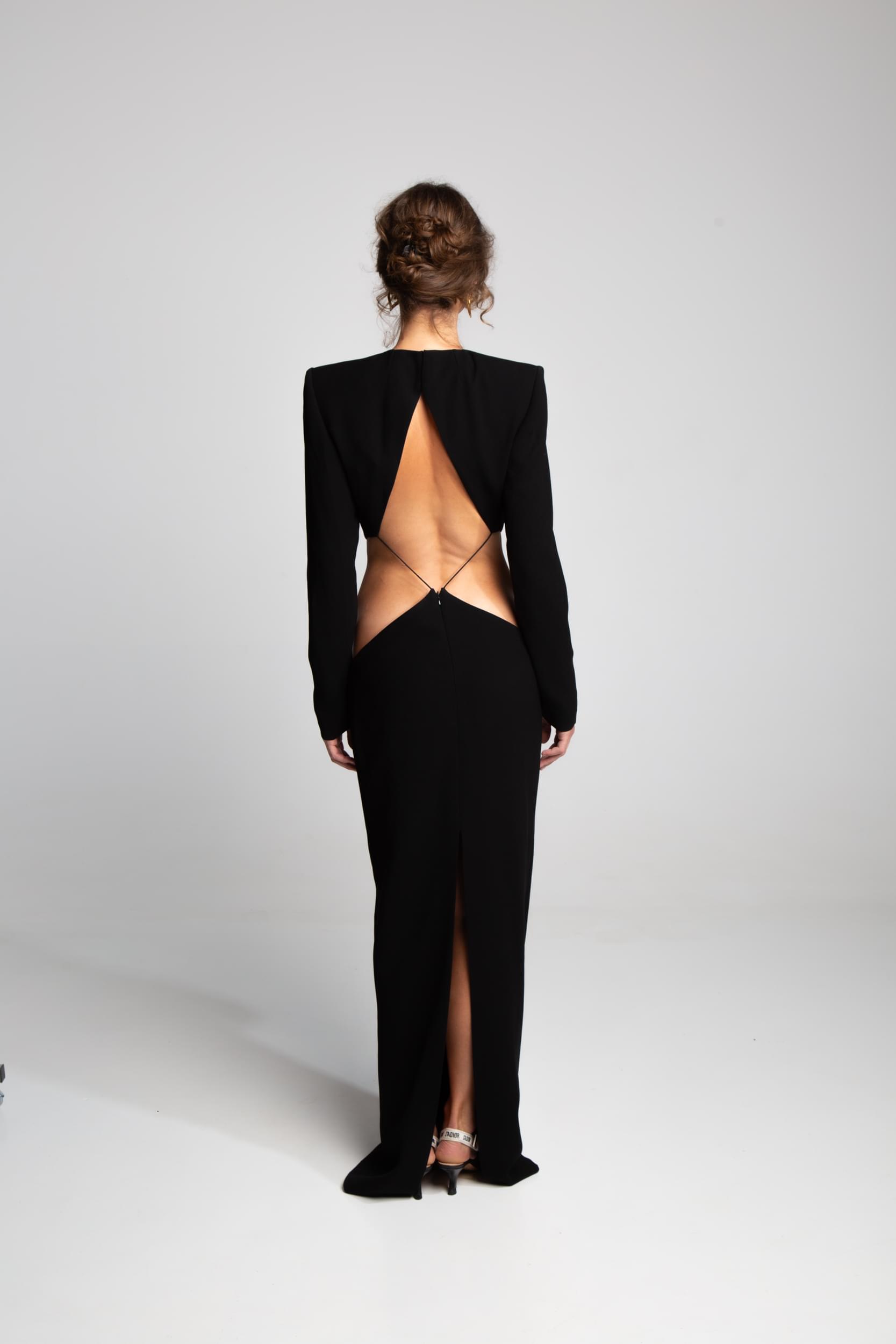 Cut-Out Crepe Column Maxi Dress, F/W 2022.
