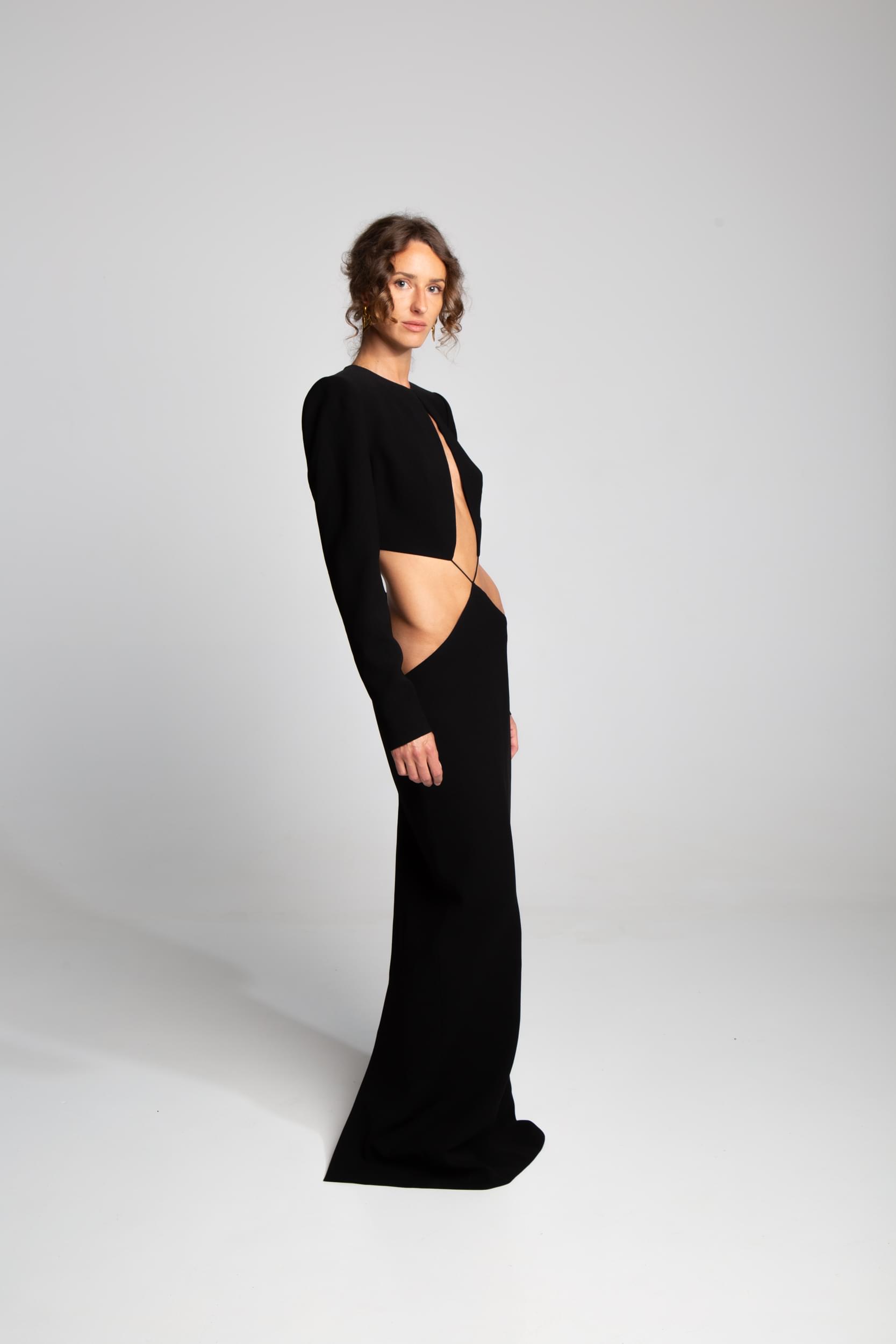 Cut-Out Crepe Column Maxi Dress, F/W 2022.