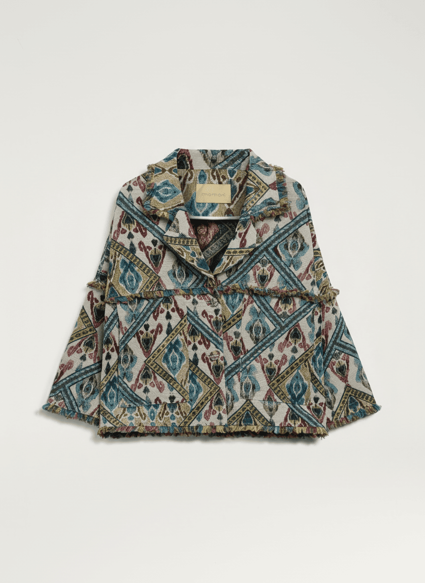 Momonì jacket made in Italy elegant modern womenswear rental Madrid