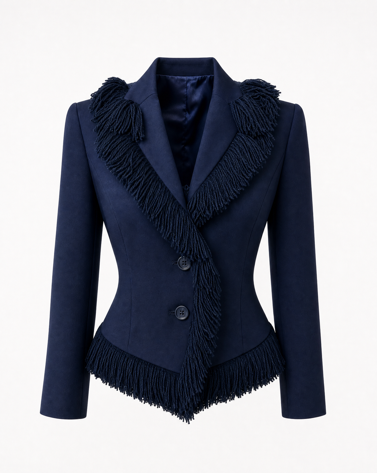 Vintage Moschino tailored jacket with textured fringe detailing