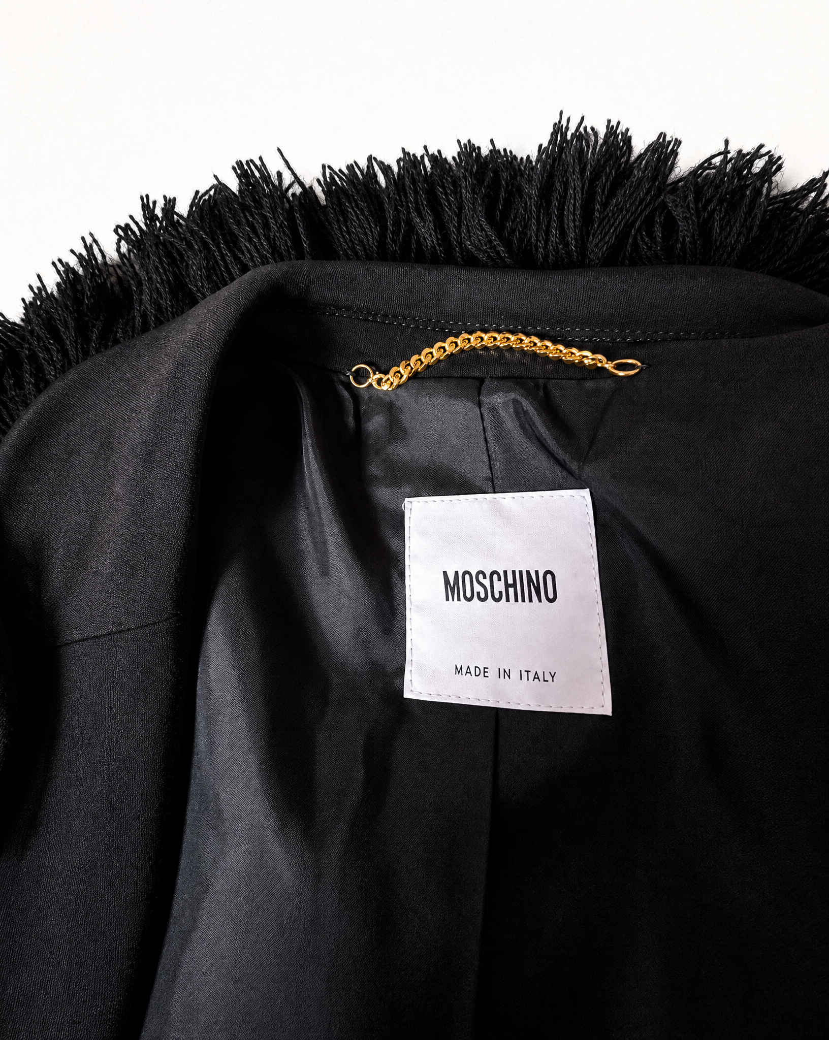 mezzanotte vintage archive Moschino blazer frills