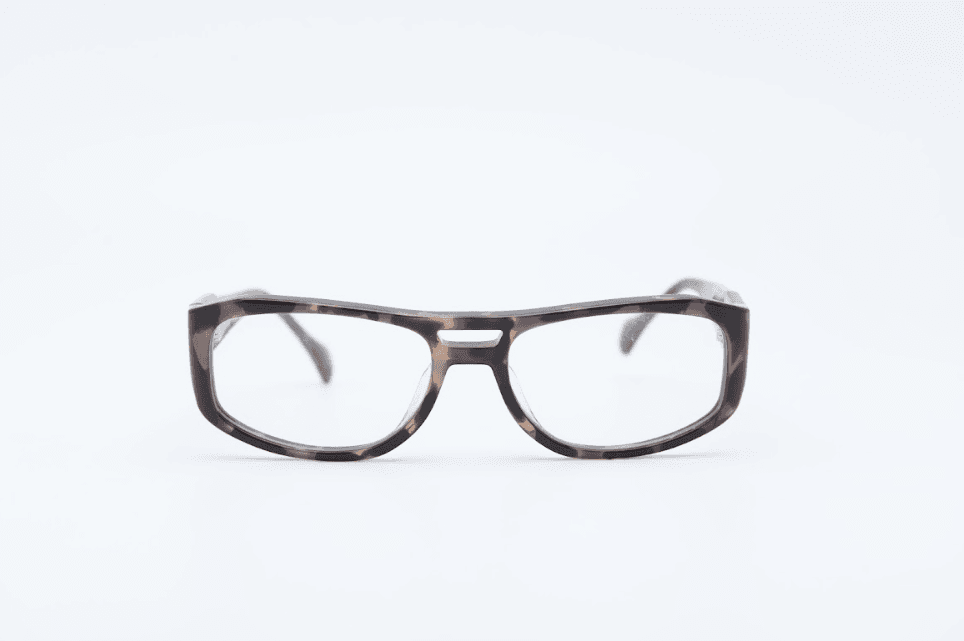 Tortoiseshell rectangular optical glasses with blue light lenses by Blue Elephant | Agnes model