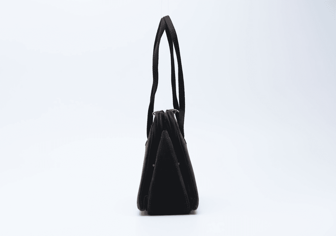 Fendi SAS velvet handbag with gold hardware and classic frame closure archival piece