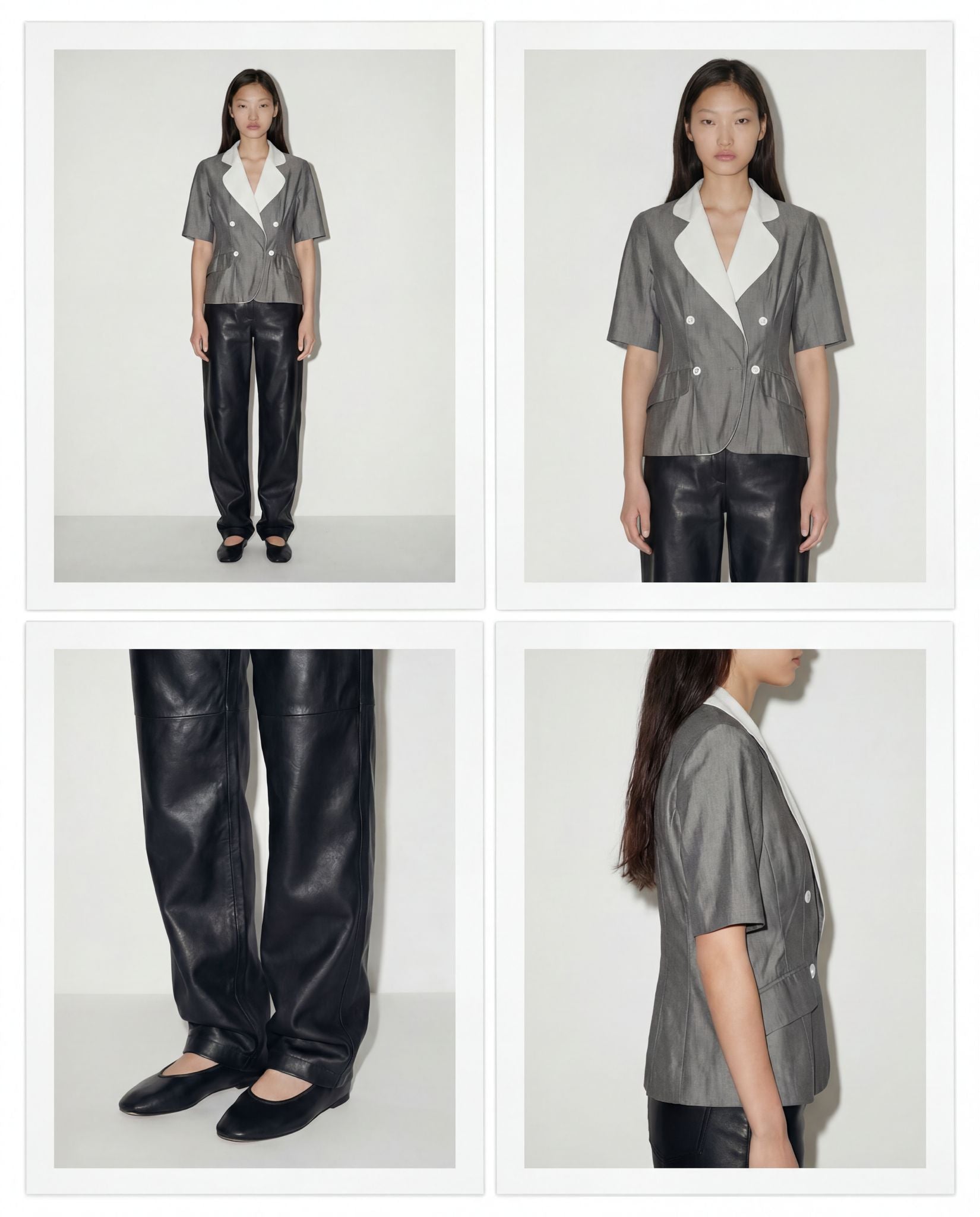 ARCHIVAL SS 2005 „New Look“ Bluse mit Kontrastrevers – John Galliano für Dior