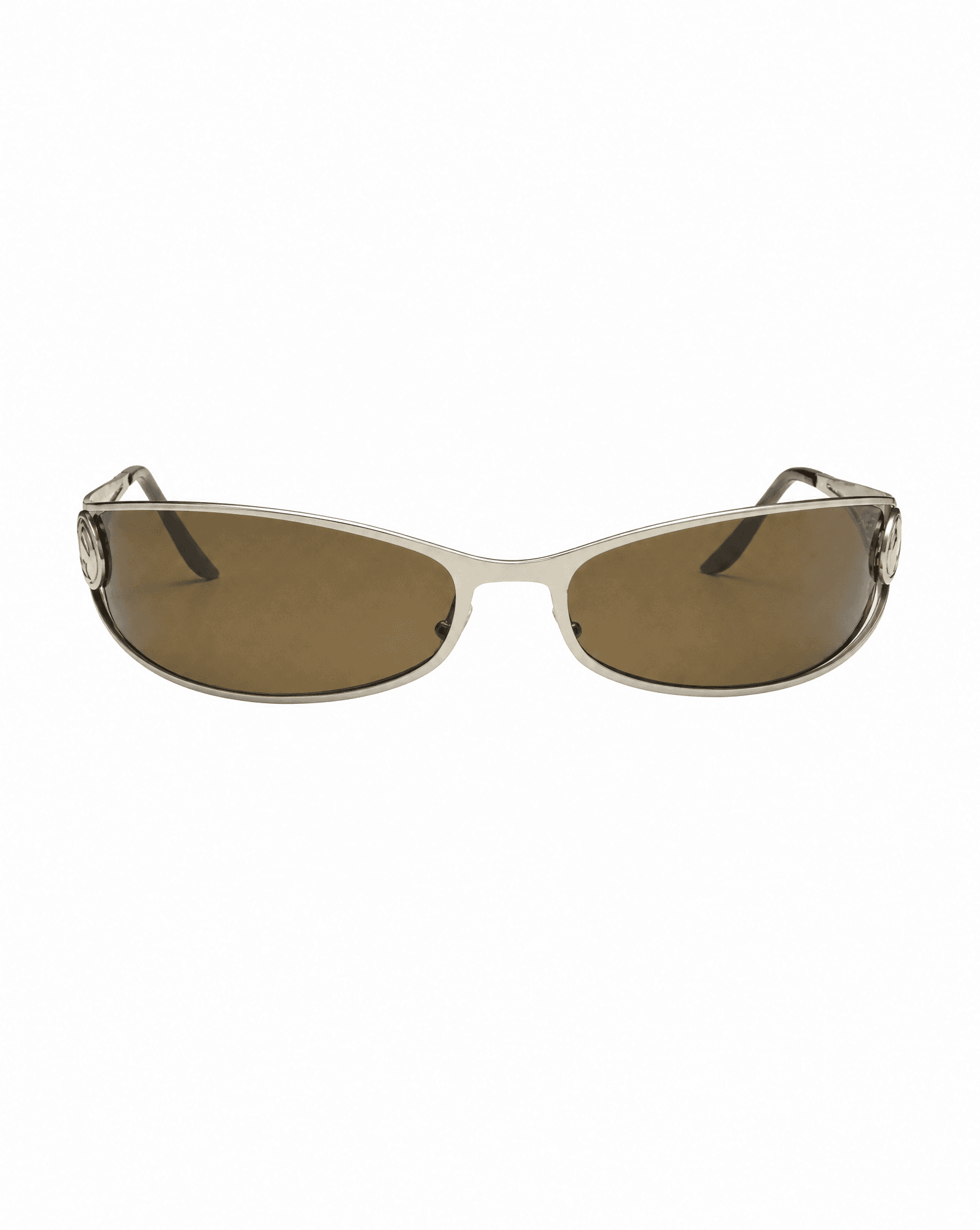 Side view showing the detailed J'Adore Dior logo plate on the archival sunglasses.
