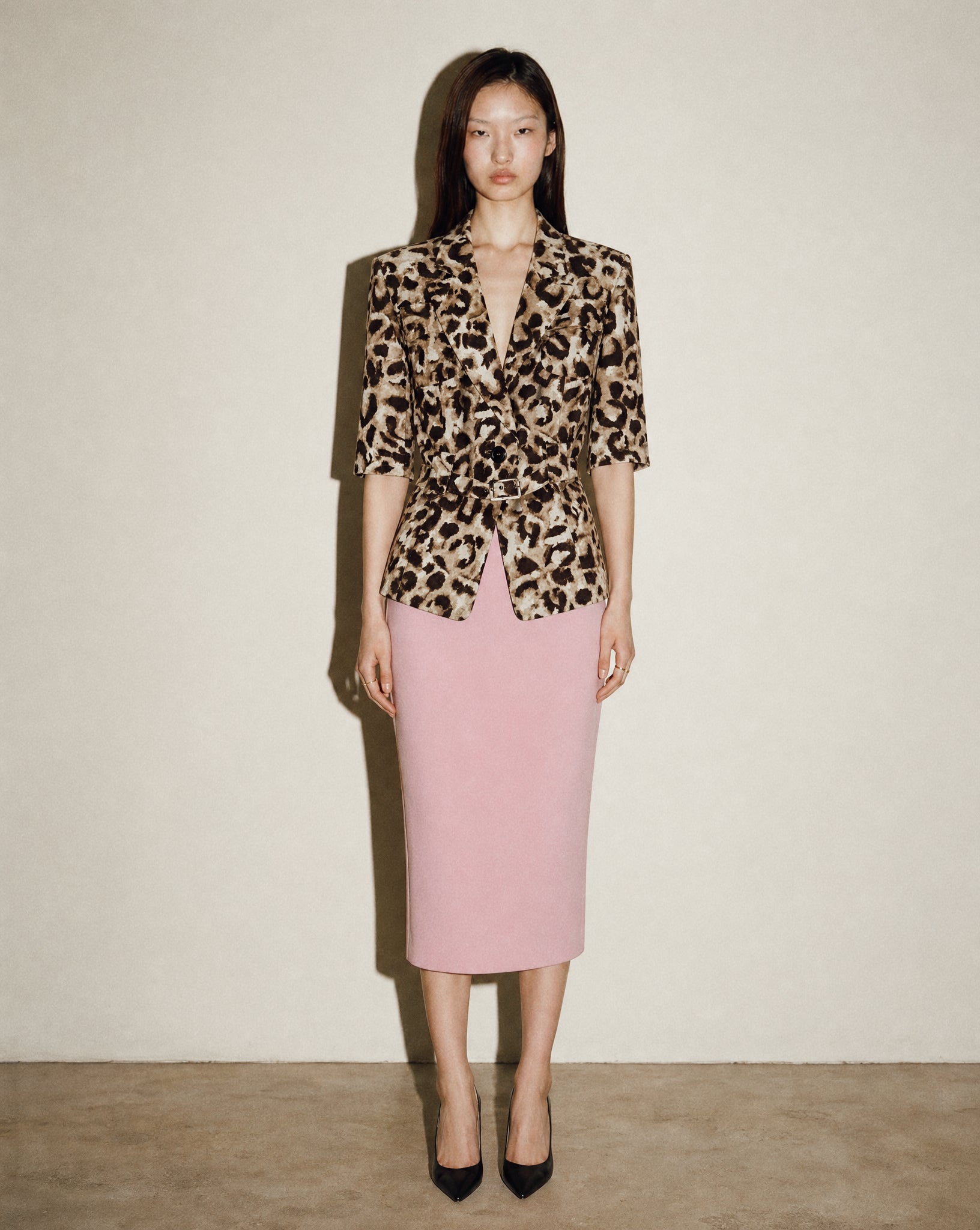 Archival Guy Laroche late 1980s leopard print safari blazer —
buy across Europe at Mezzanotte