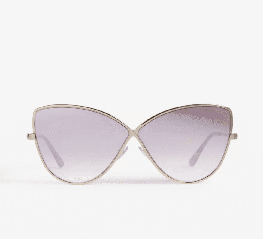 2026 Tom Ford Elise-02 butterfly sunglasses with pink gradient lenses, available at Mezzanotte