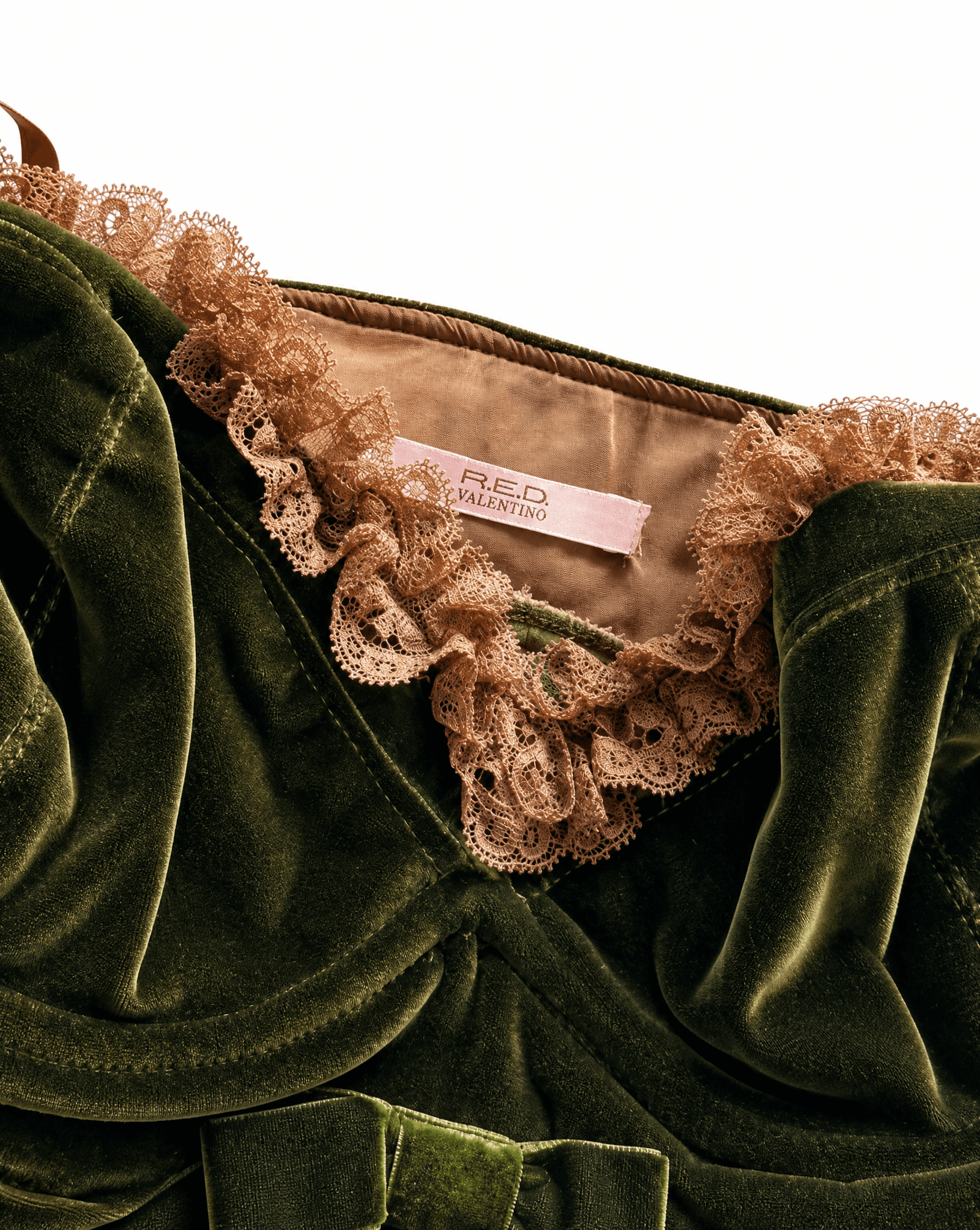 Piccioli for Valentino velvet and lace bustier top —
archival piece available at Mezzanotte Europe