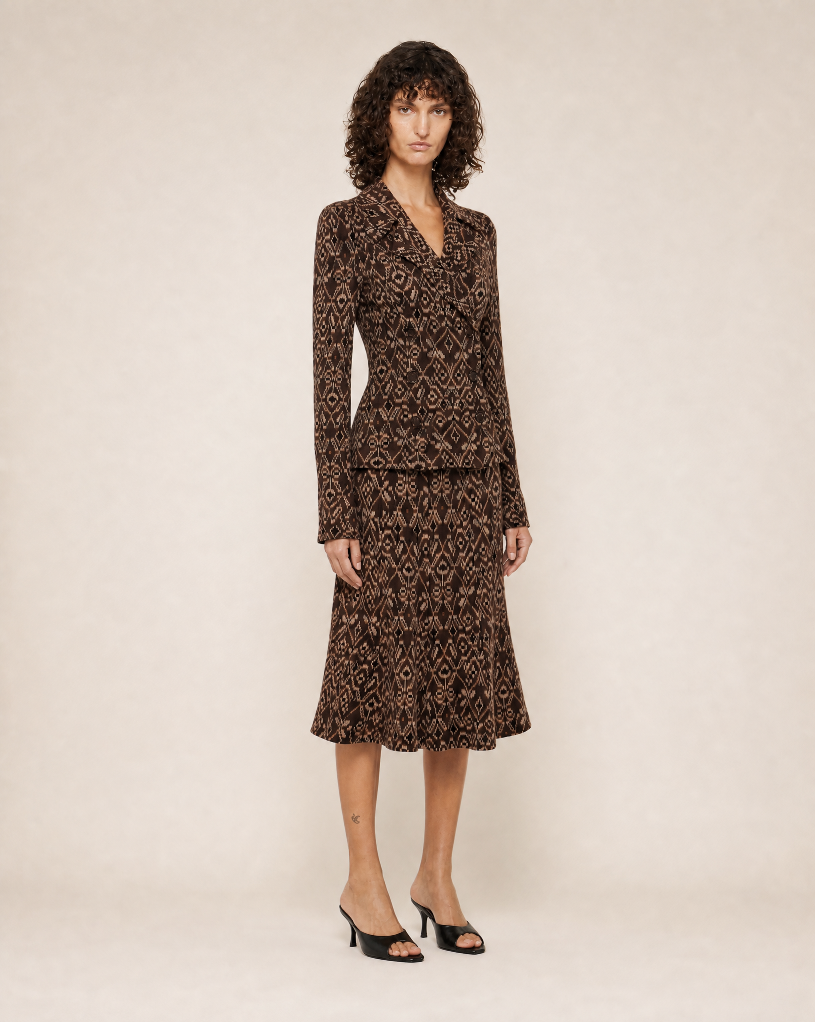1999 Geometric Knit Two-Piece Set – Diane von Furstenberg Era