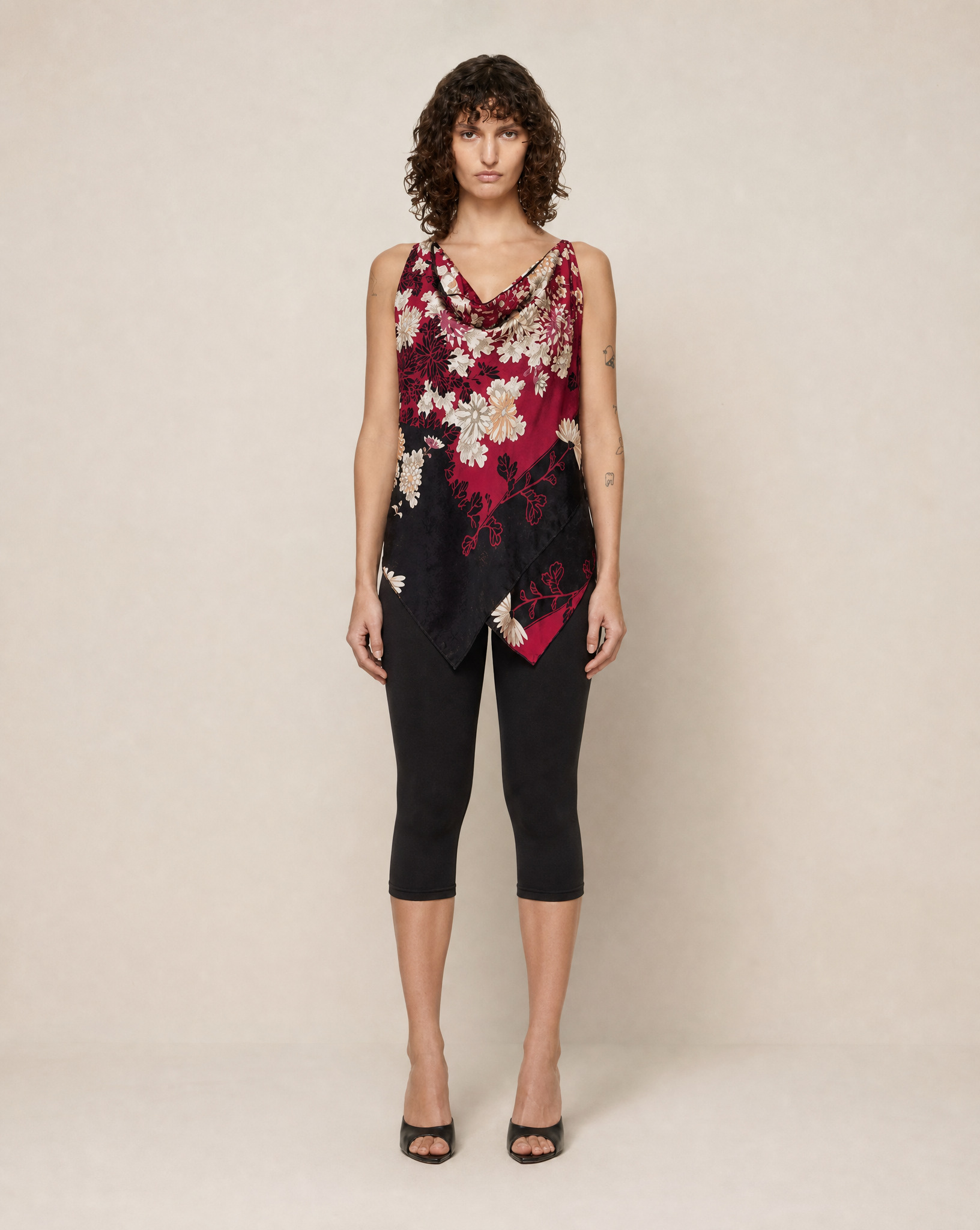 ARCHIVAL S/S 2003 Roberto Cavalli Chinoiserie Silk Top