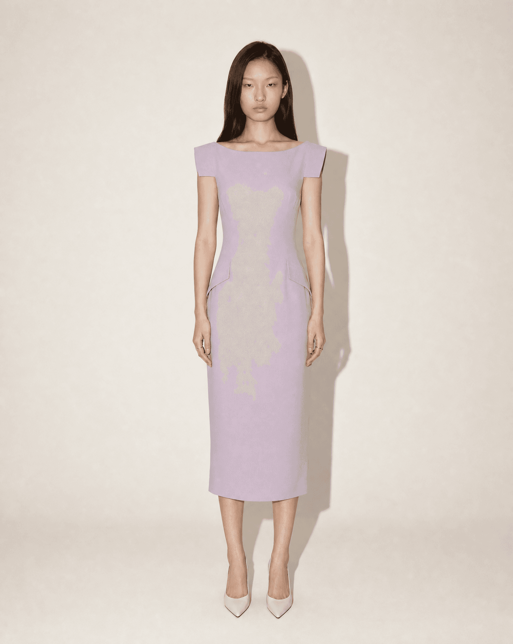 Antique Rose Shift Dress with Sculptural Pockets, F/W 1999