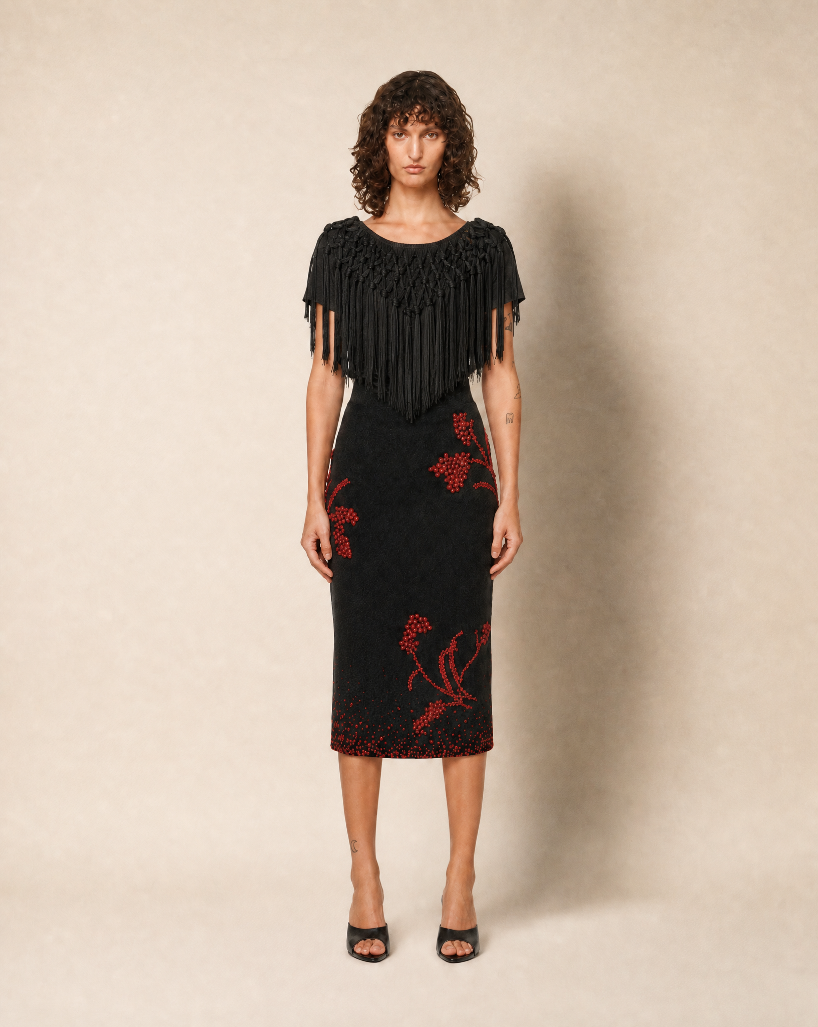 Vestido Midi Corsé Sin Tirantes de Seda - Era Contemporánea