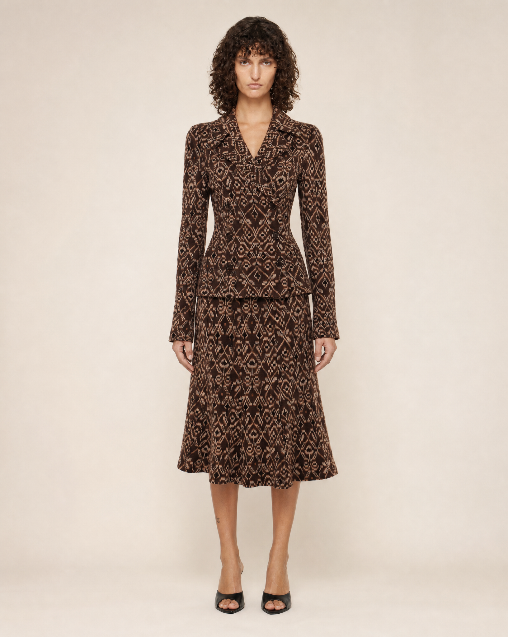1999 Geometric Knit Two-Piece Set – Diane von Furstenberg Era