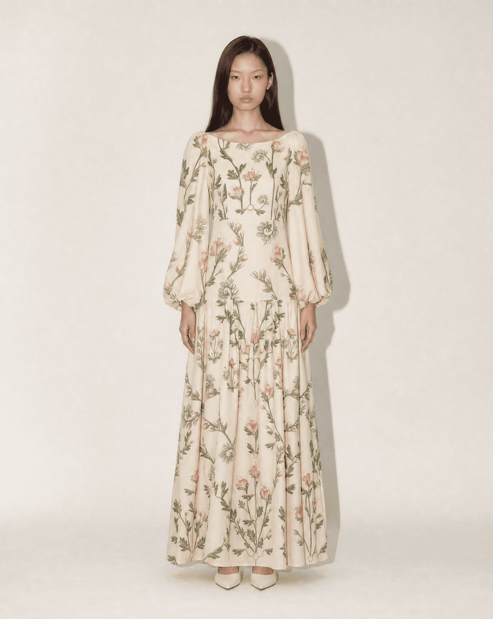 Agua by Agua Bendita Floral Linen Midi Dress | Designer Resort Dress.