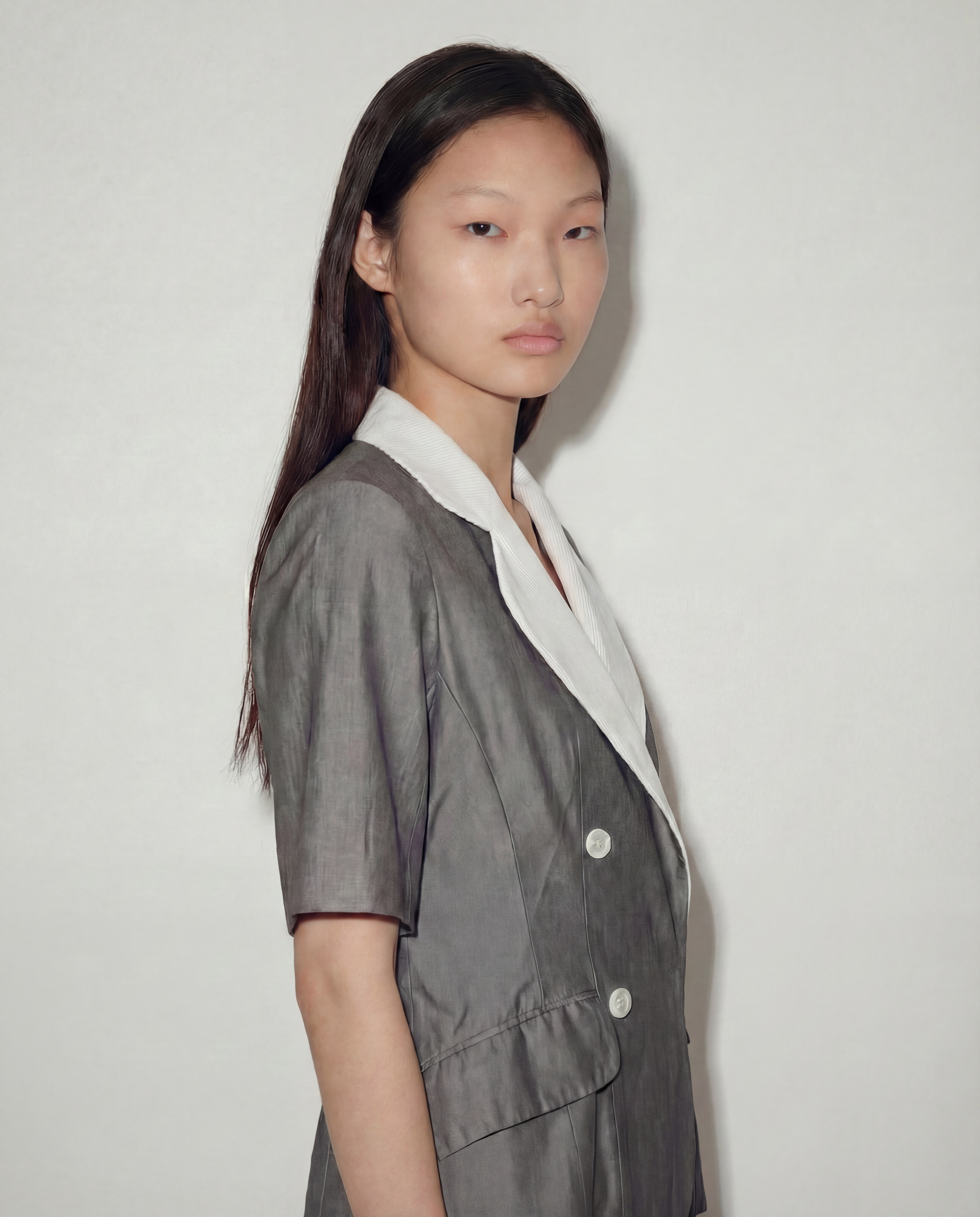 ARCHIVAL SS 2005 „New Look“ Bluse mit Kontrastrevers – John Galliano für Dior