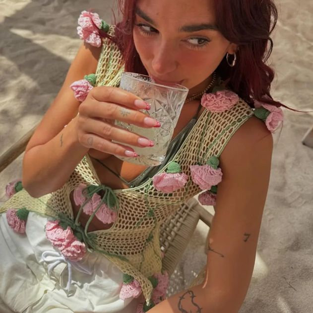 Vestido de punto mélange — Minivestido de mezcla de cachemira texturizada