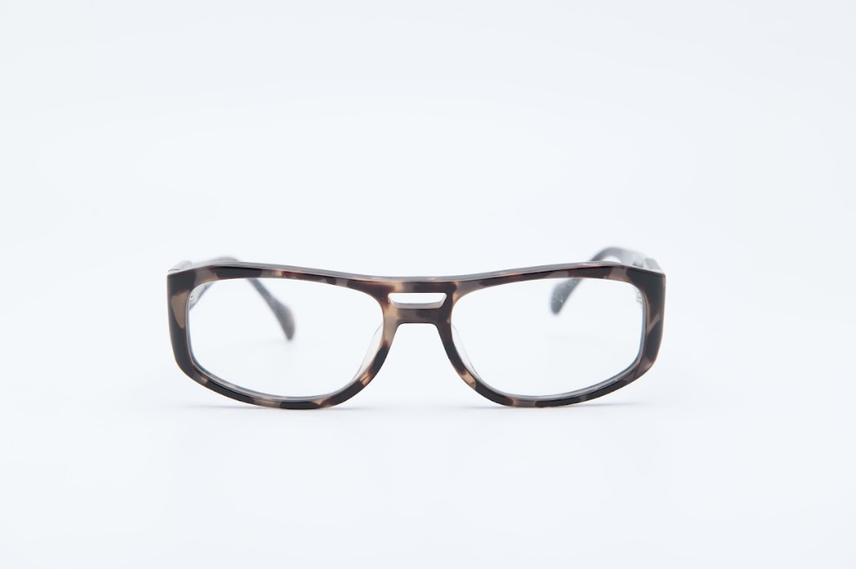 Tortoiseshell rectangular optical glasses with blue light lenses by Blue Elephant | Agnes model