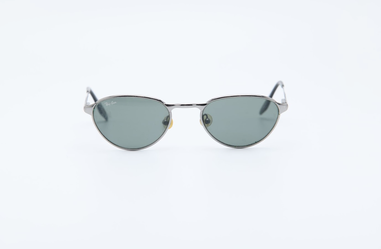 Ray-Ban Highstreet tea cup sunglasses W2843 with small oval G15 lenses | vintage metal frame sunglasses