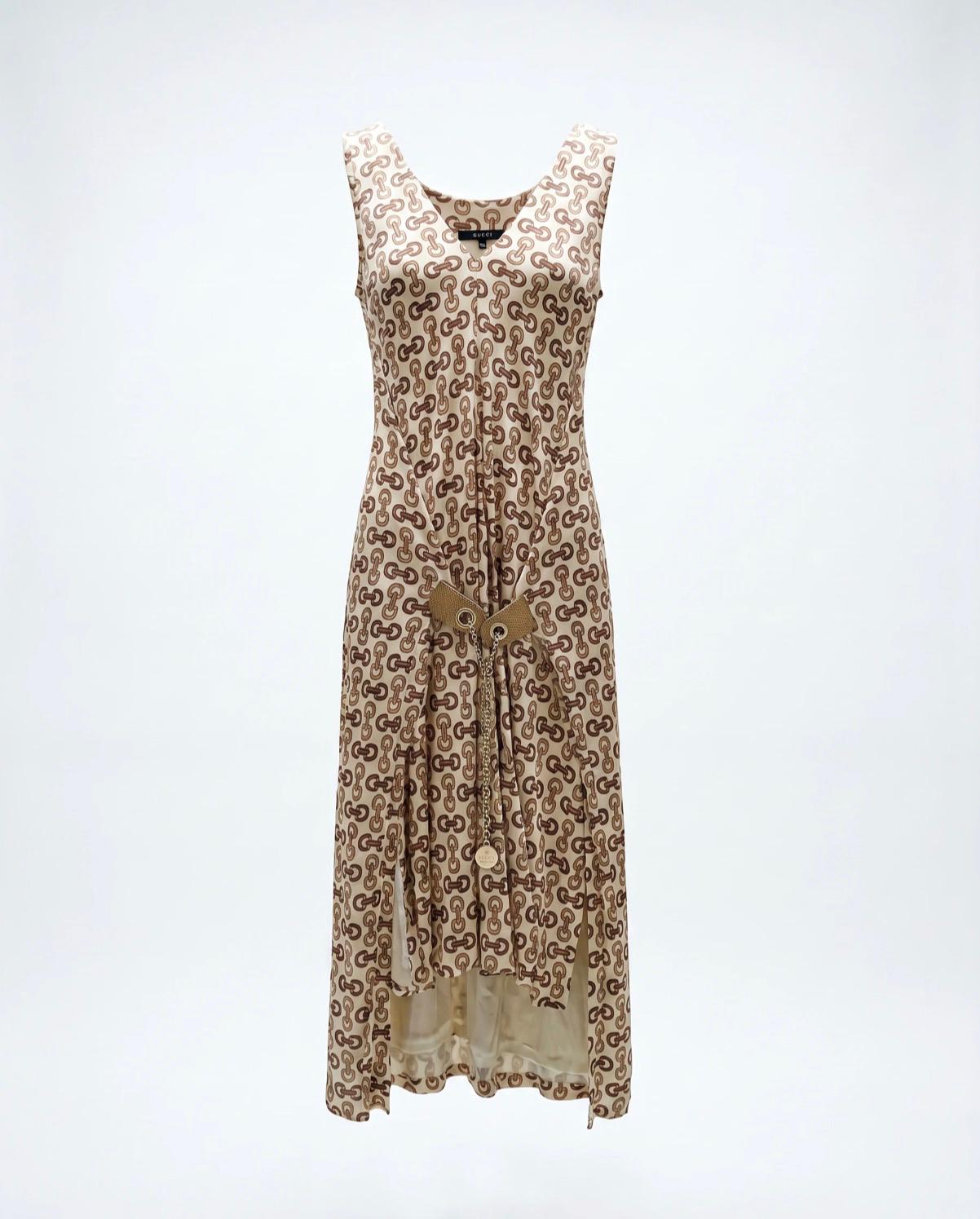 Gucci Tom Ford SS03 Horsebit Silk Dress | Runway Collector Piece Gucci Tom Ford SS03 Horsebit Silk Dress | Runway Collector Piece