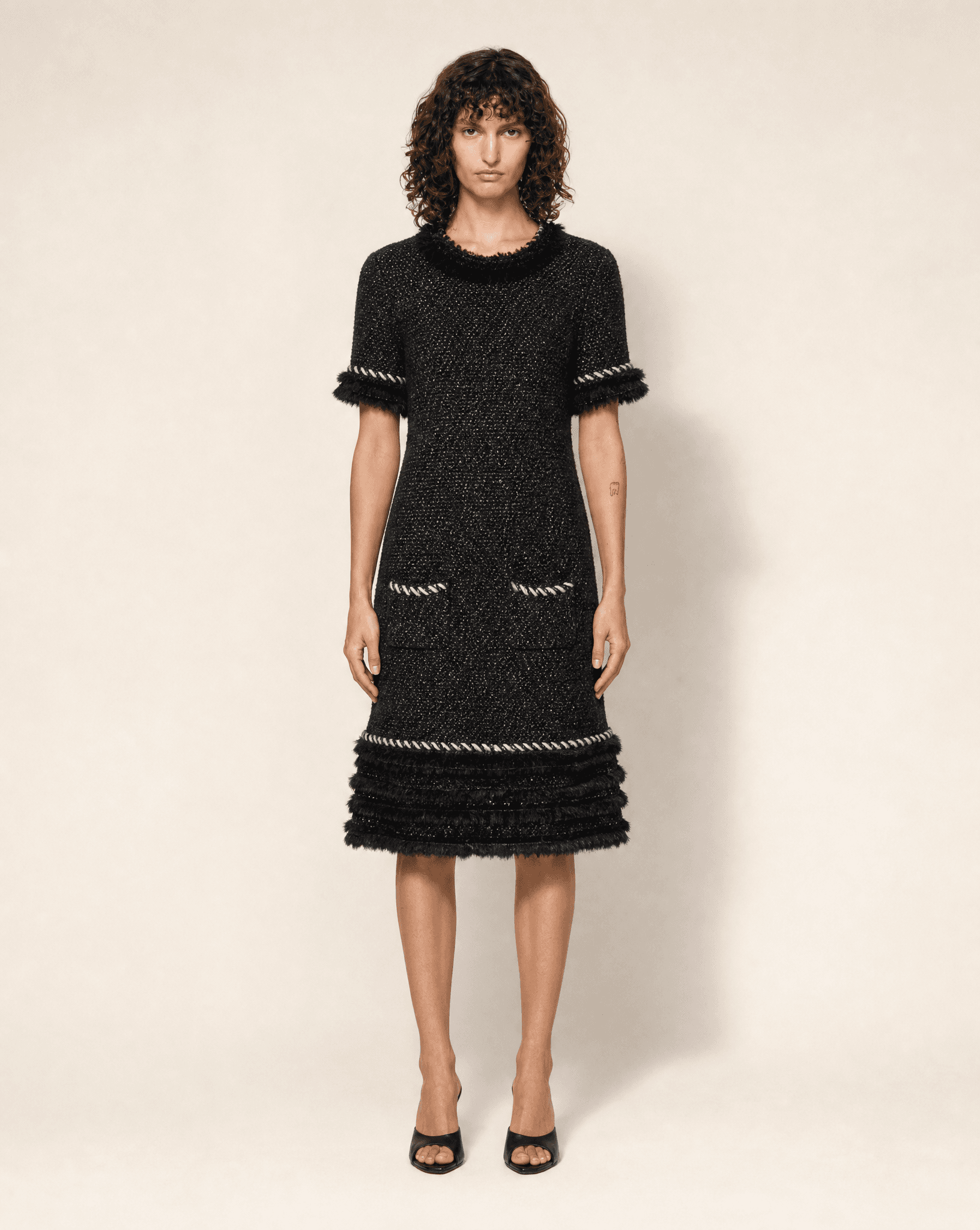 ARCHIVAL Karl Lagerfeld Era Chanel Cashmere Melange Dress, available at Mezzanotte Madrid.