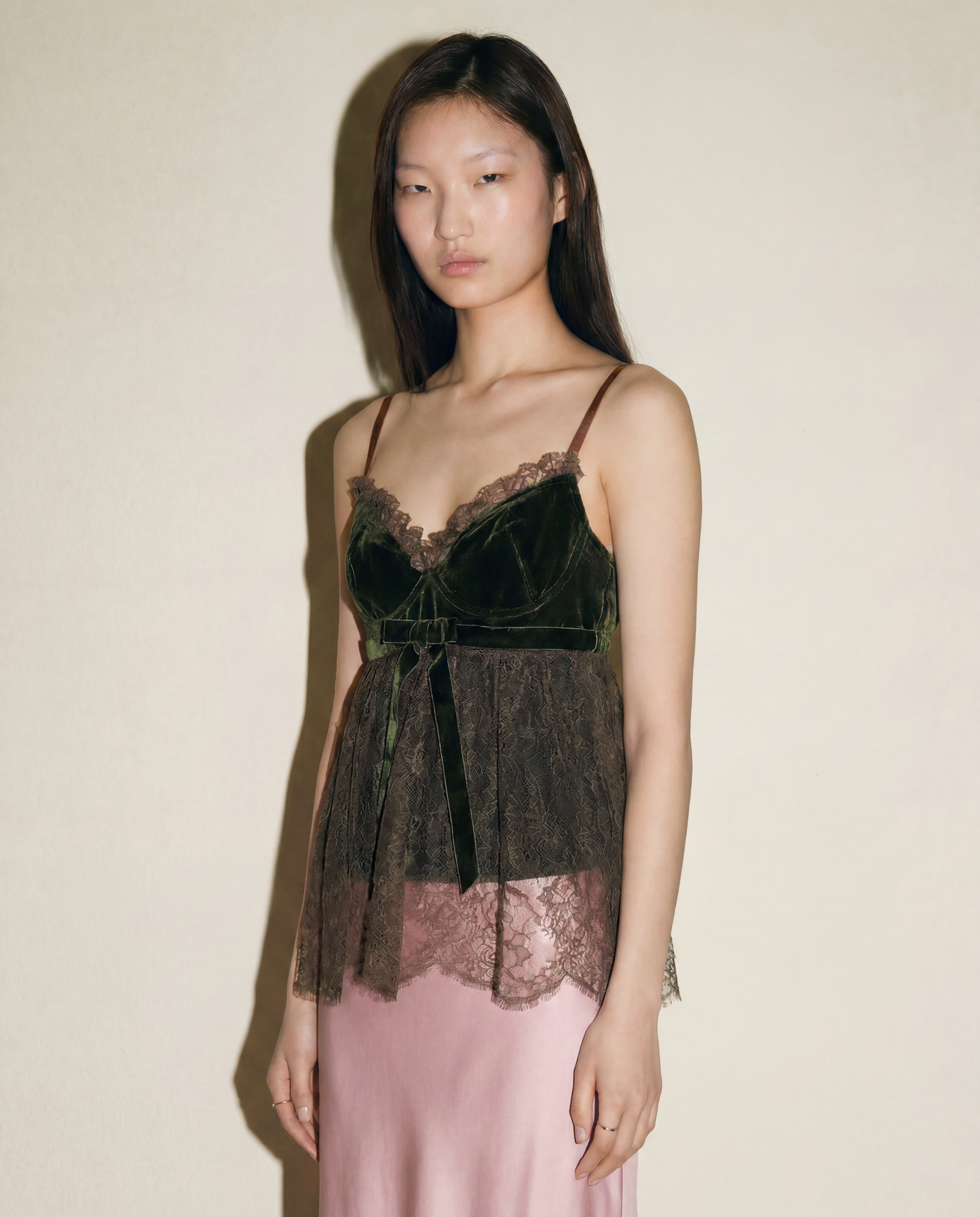 Archival Valentino velvet and lace bustier top, Pierpaolo Piccioli 
   era — buy across Europe at Mezzanotte